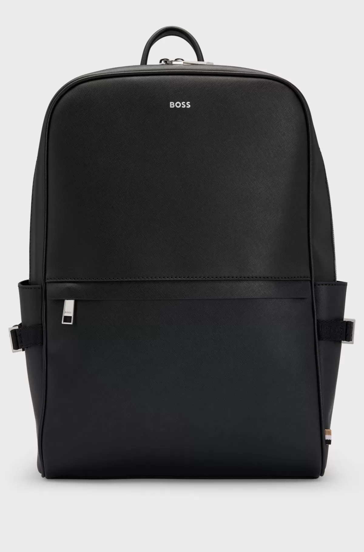 HUGO BOSS Rygsæk Med Logodetalje Og Signaturstribe Sort Discount