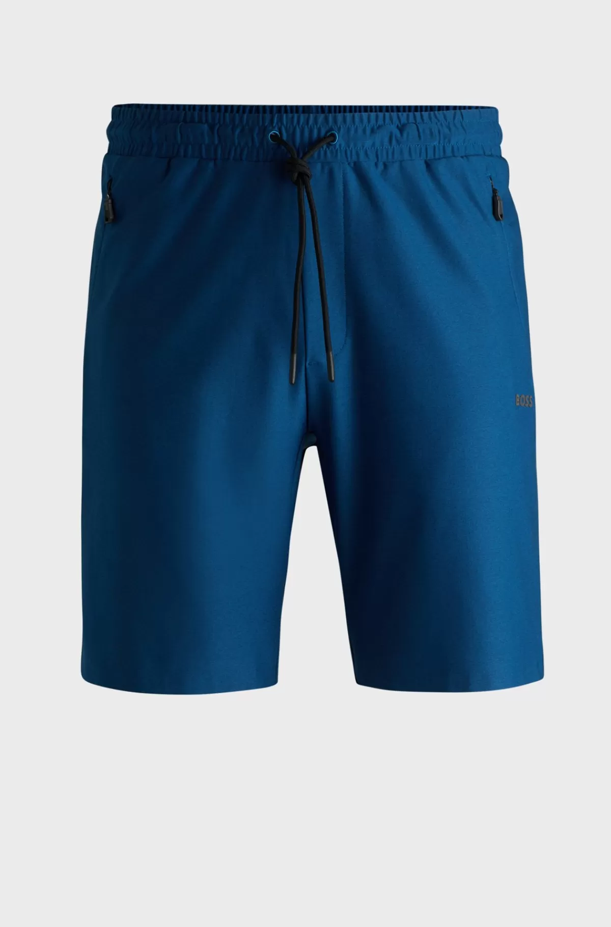 HUGO BOSS Short Med Aktivt Stræk Og Dekorative Reflekterende Detaljer Blå Shop