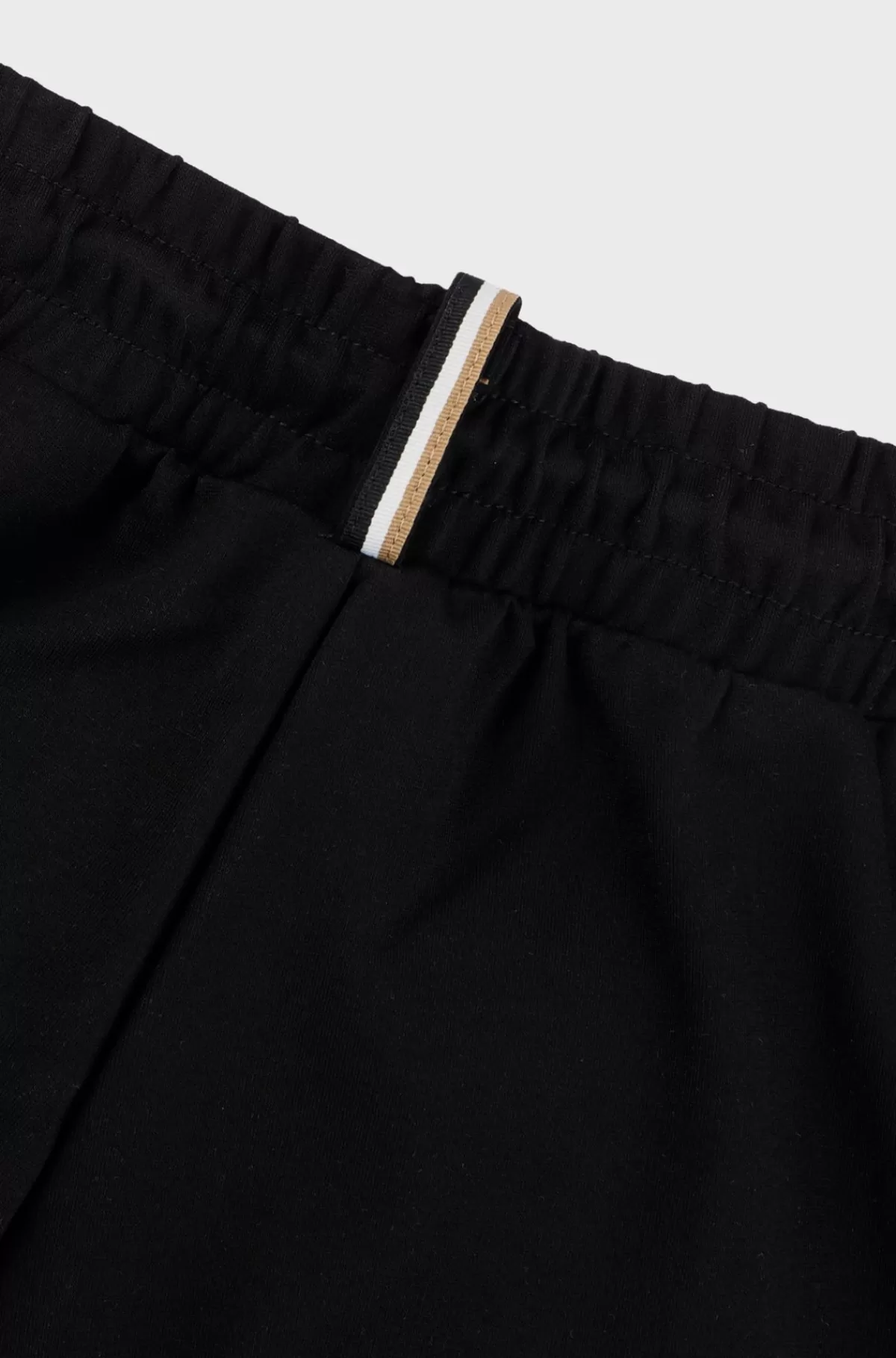HUGO BOSS Short Til Børn I Stof Med Stræk Og Paspolering Samt Logo Sort Outlet