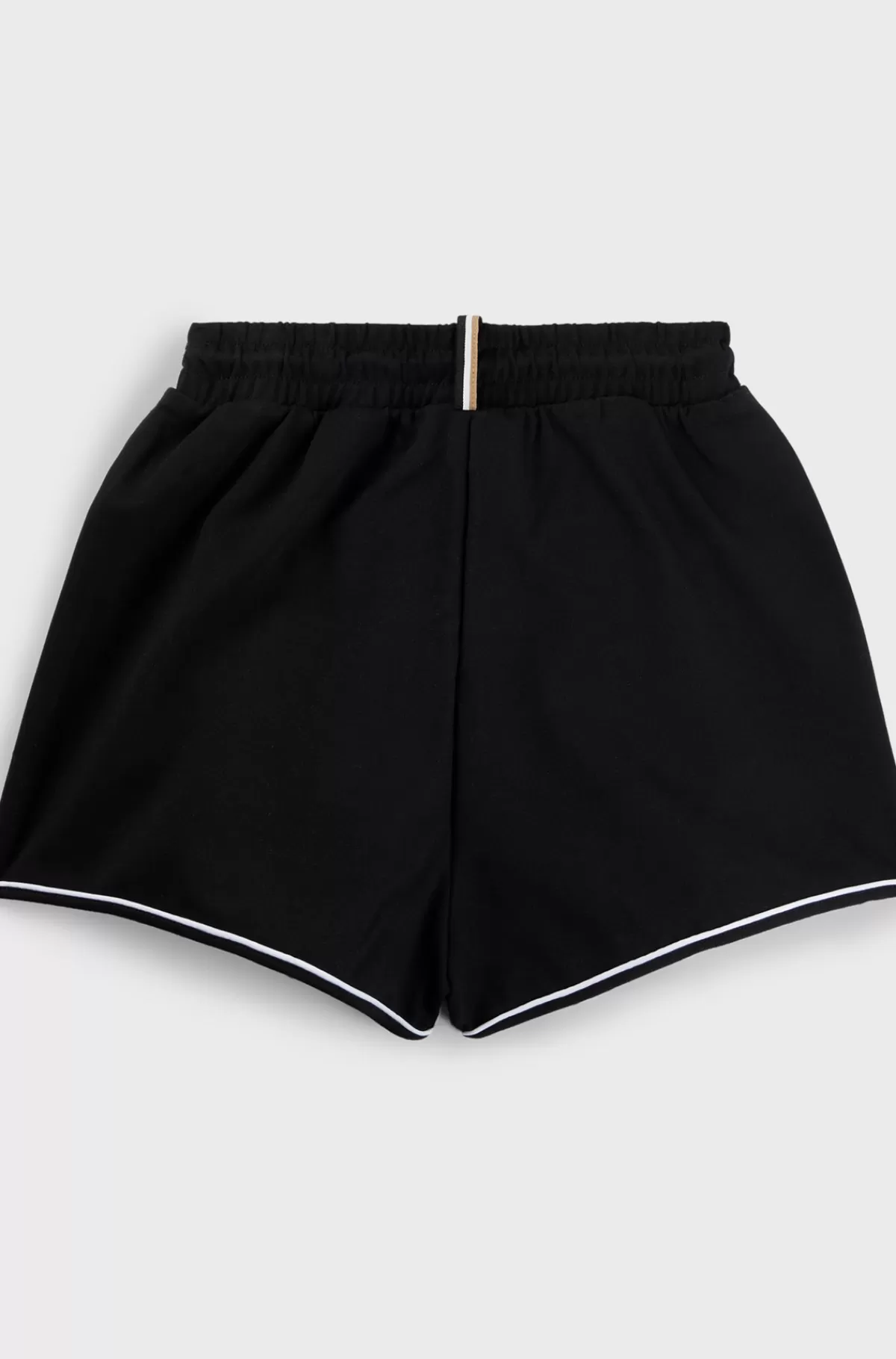 HUGO BOSS Short Til Børn I Stof Med Stræk Og Paspolering Samt Logo Sort Outlet