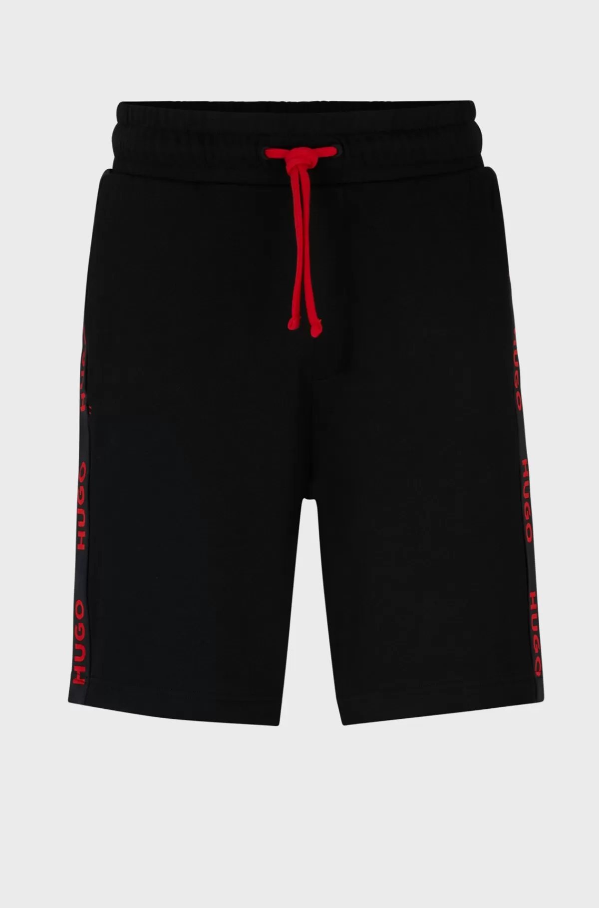 HUGO BOSS Shorts Af Bomuldsfrotté Med Broderede Logoer Og Snor I Linningen Sort Flash Sale