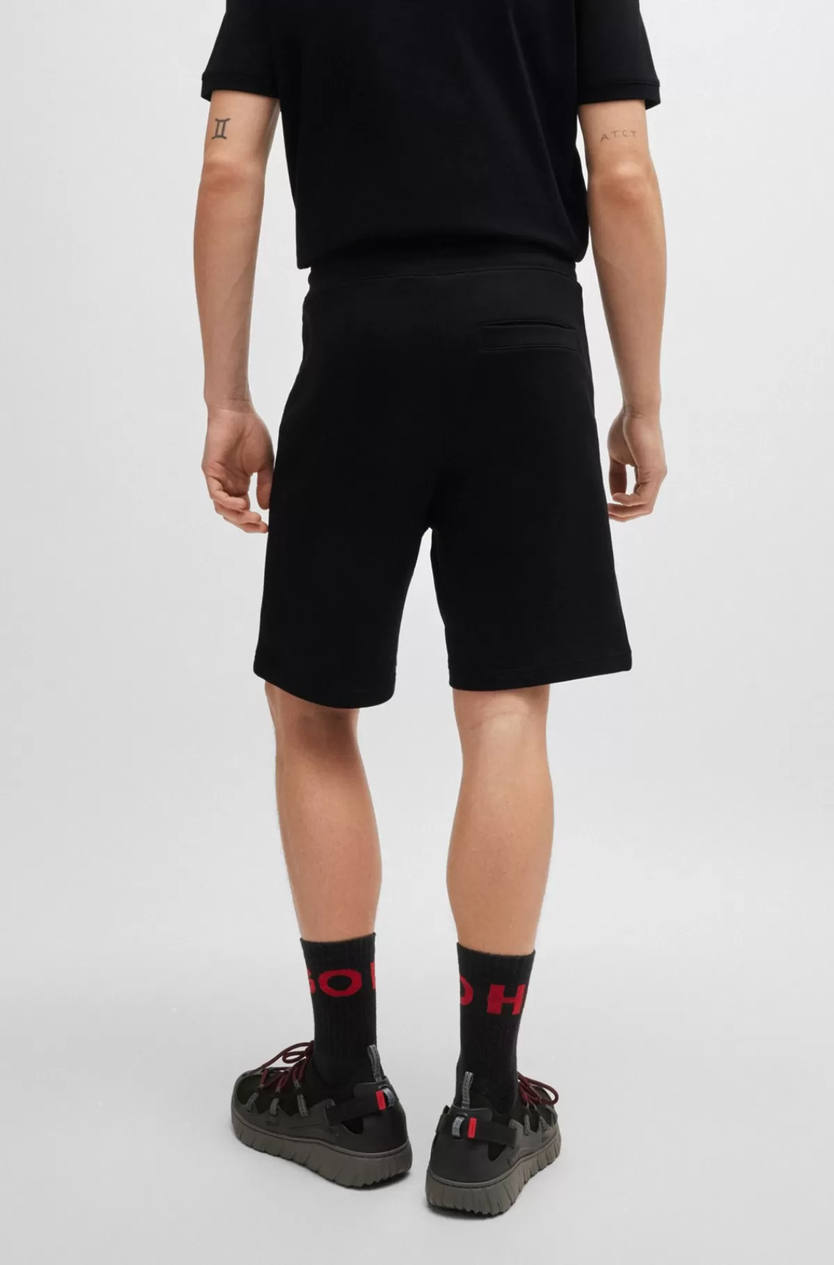 HUGO BOSS Shorts Af Sweatkvalitet Af Bomuld Med Relaxed Fit Og Logo Sort Best