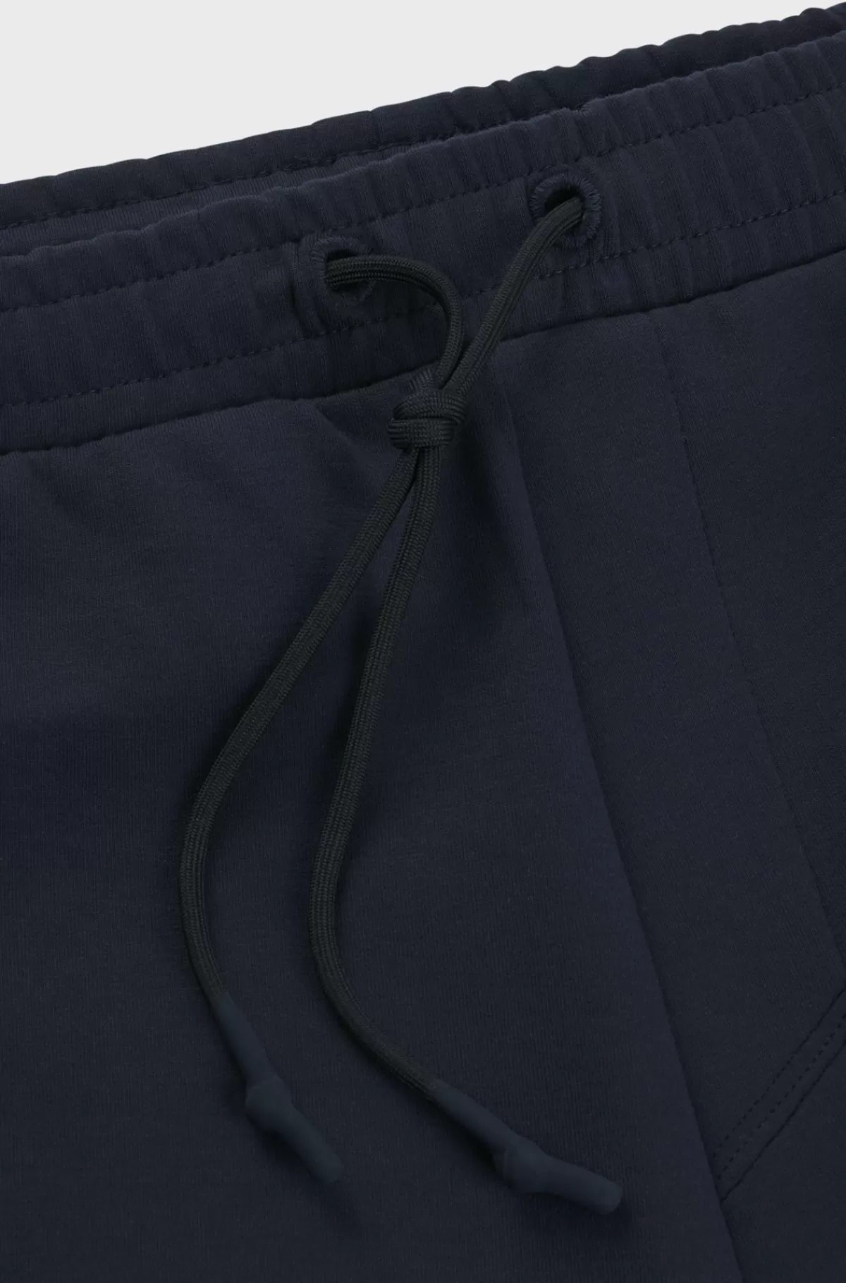 HUGO BOSS Shorts I Bomuld Med Stræk Og En Præget Grafik Mørkeblå Outlet
