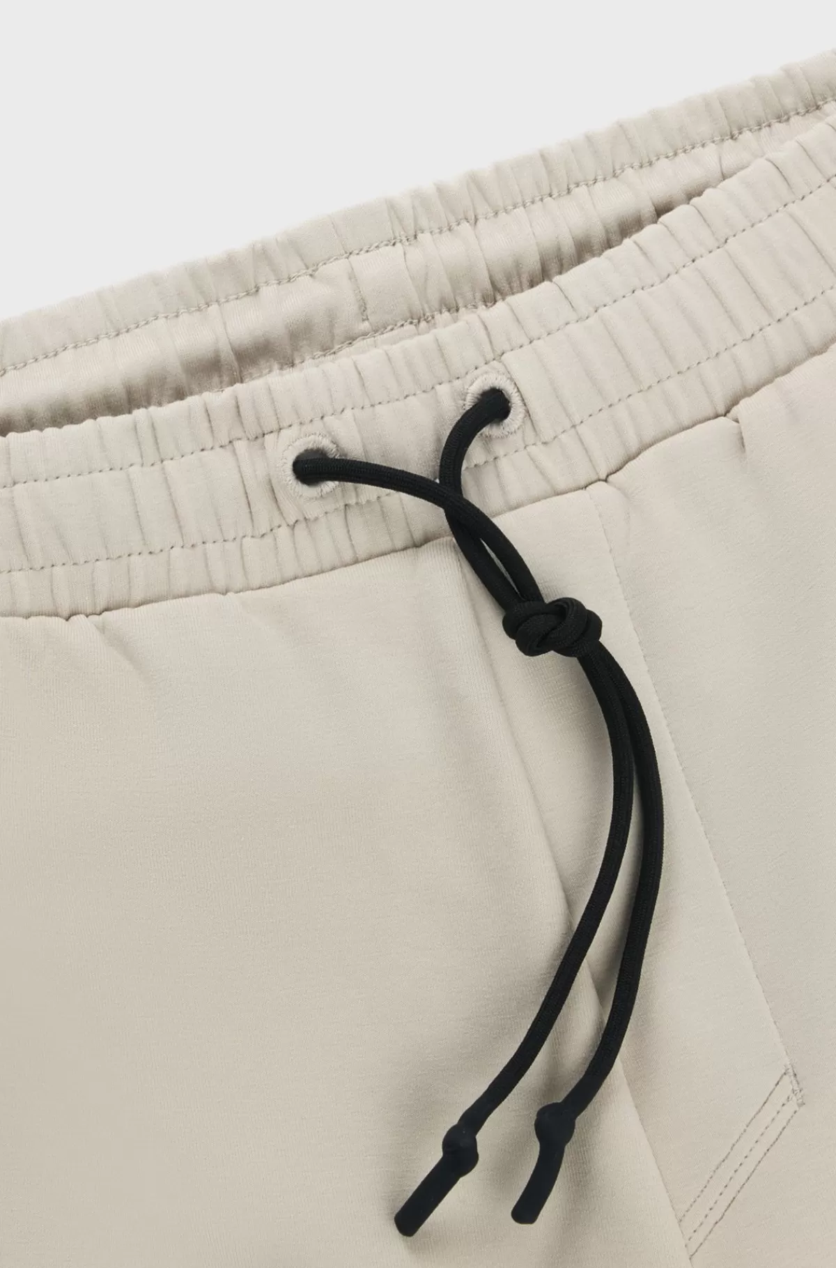 HUGO BOSS Shorts I Bomuld Med Stræk Og En Præget Grafik Naturlig Cheap