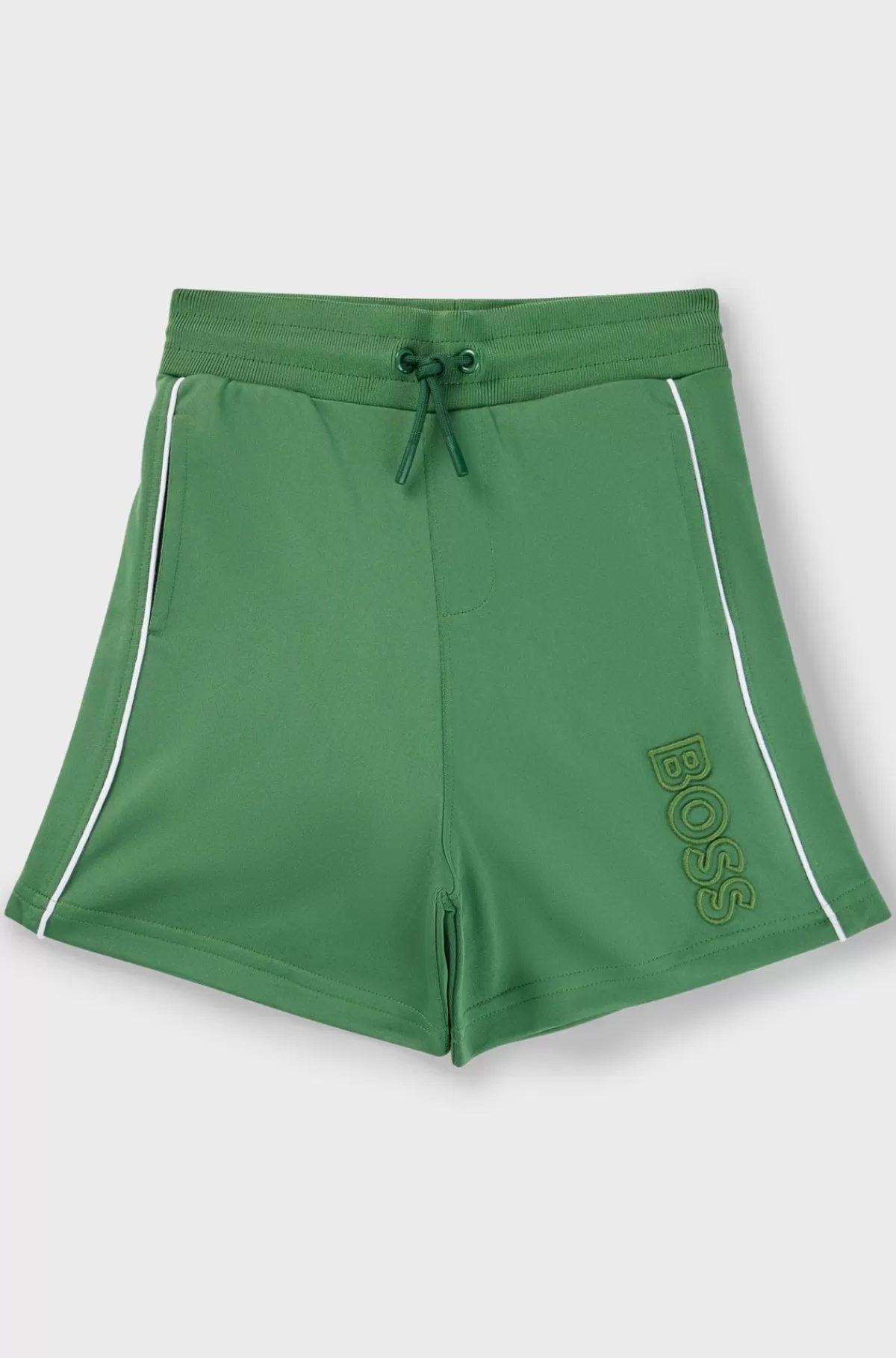 HUGO BOSS Shorts Med Træksnor Og Broderet Logo Til Børn Mørkegrøn Clearance