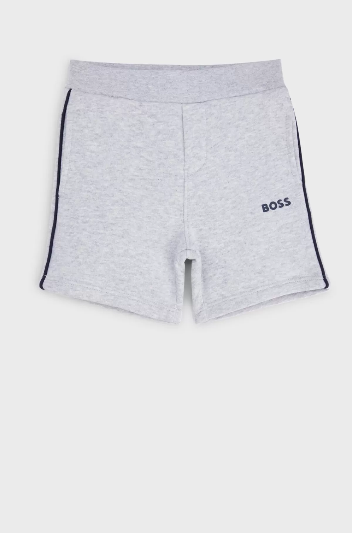 HUGO BOSS Shorts Til Børn I Bomuldsblanding Med Logo Og Striber Lysegrå Sale