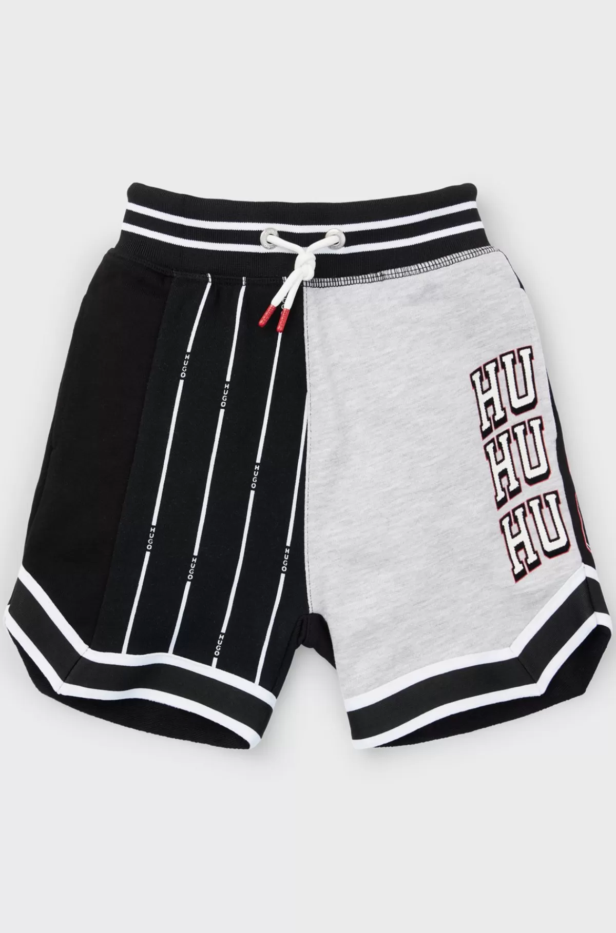 HUGO BOSS Shorts Til Børn I Bomuldsblanding Med Logoer På Benet Sort Online