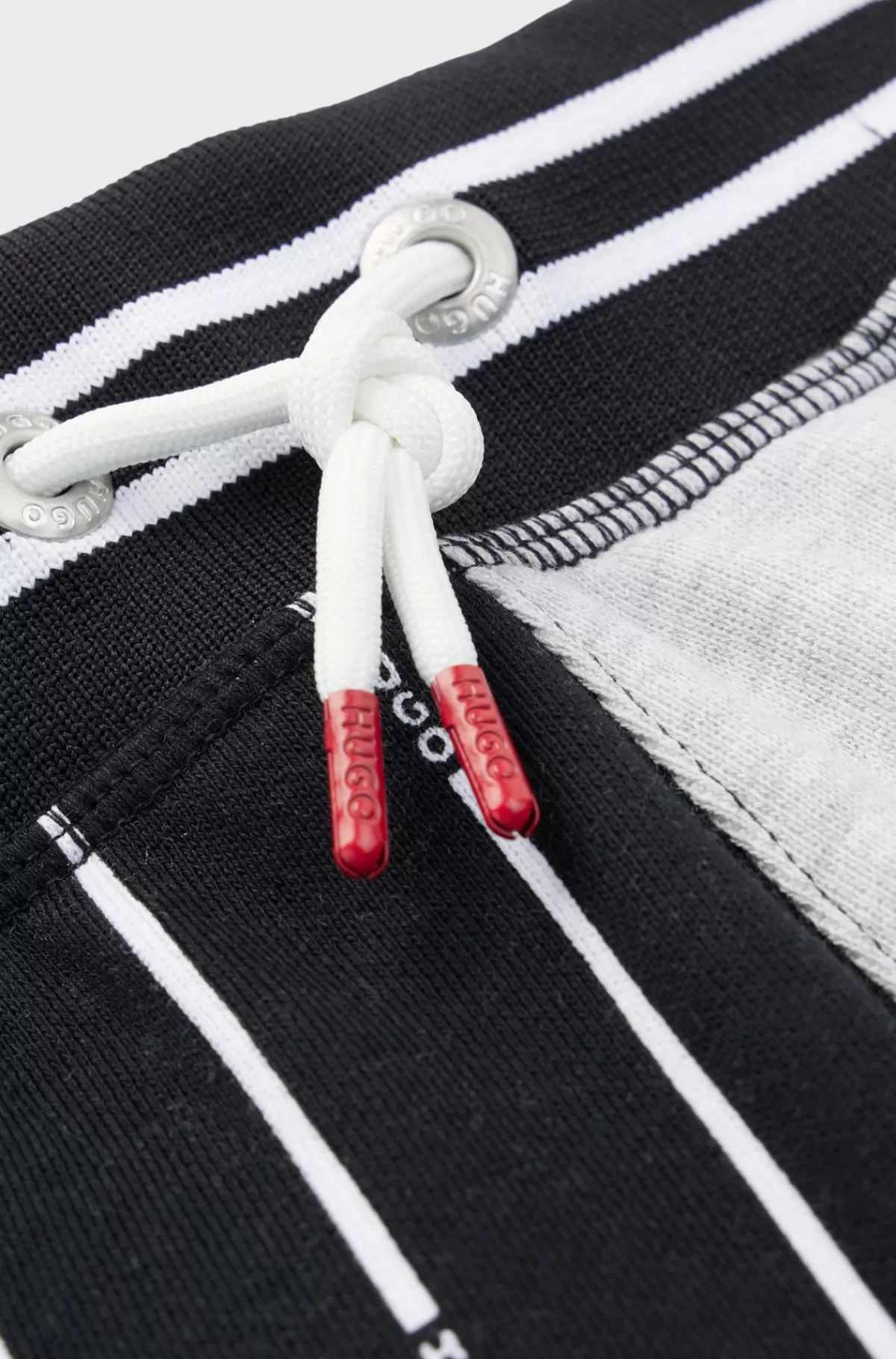 HUGO BOSS Shorts Til Børn I Bomuldsblanding Med Logoer På Benet Sort Online