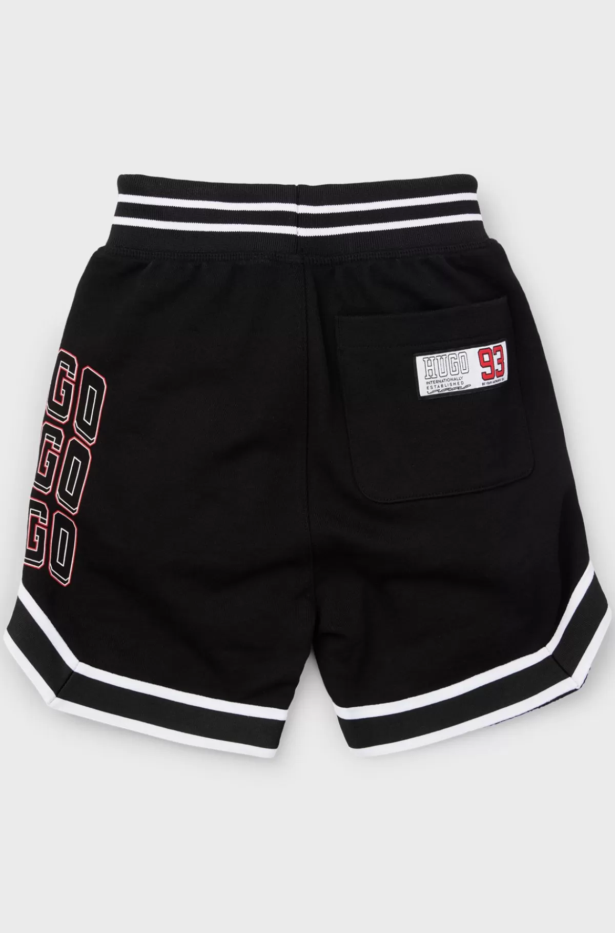 HUGO BOSS Shorts Til Børn I Bomuldsblanding Med Logoer På Benet Sort Online