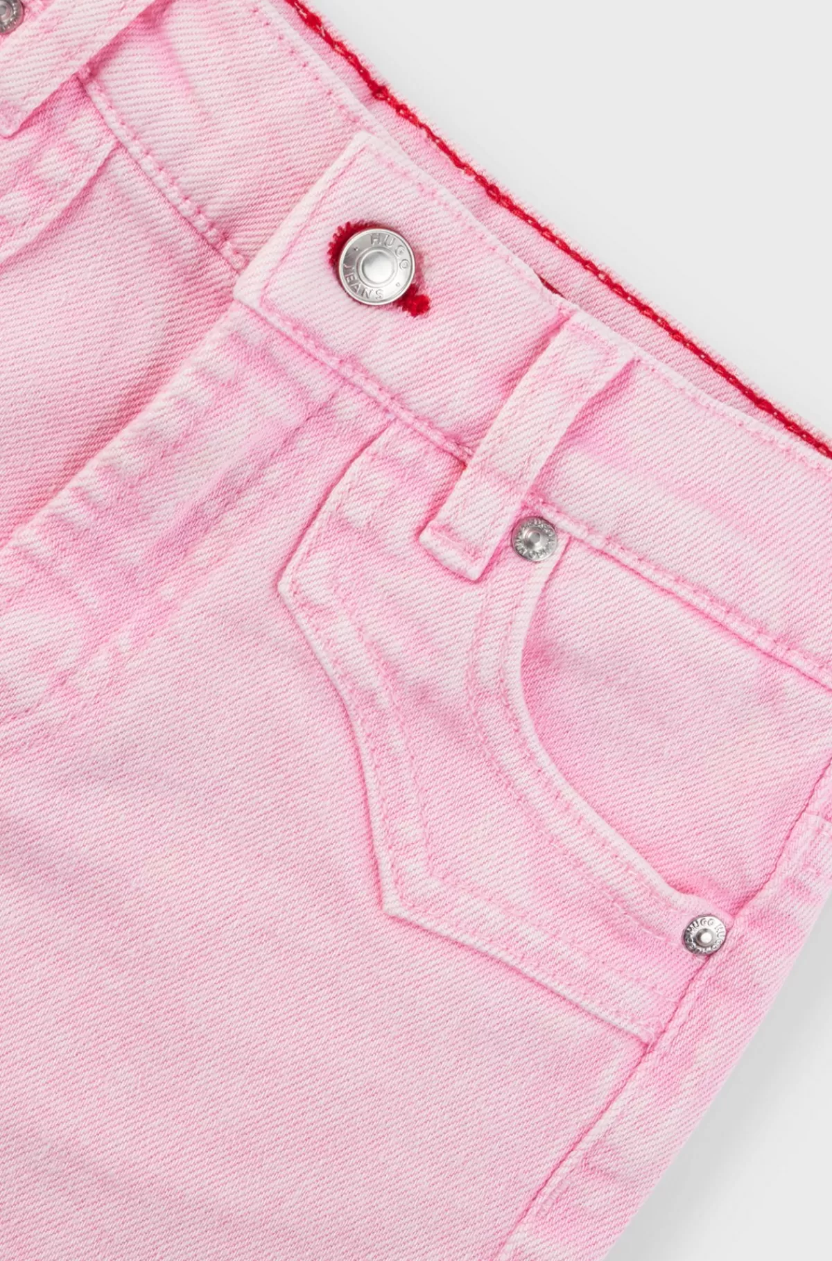 HUGO BOSS Shorts Til Børn I Denim Med Stræk Med Western-inspirerede Syninger Pink Sale