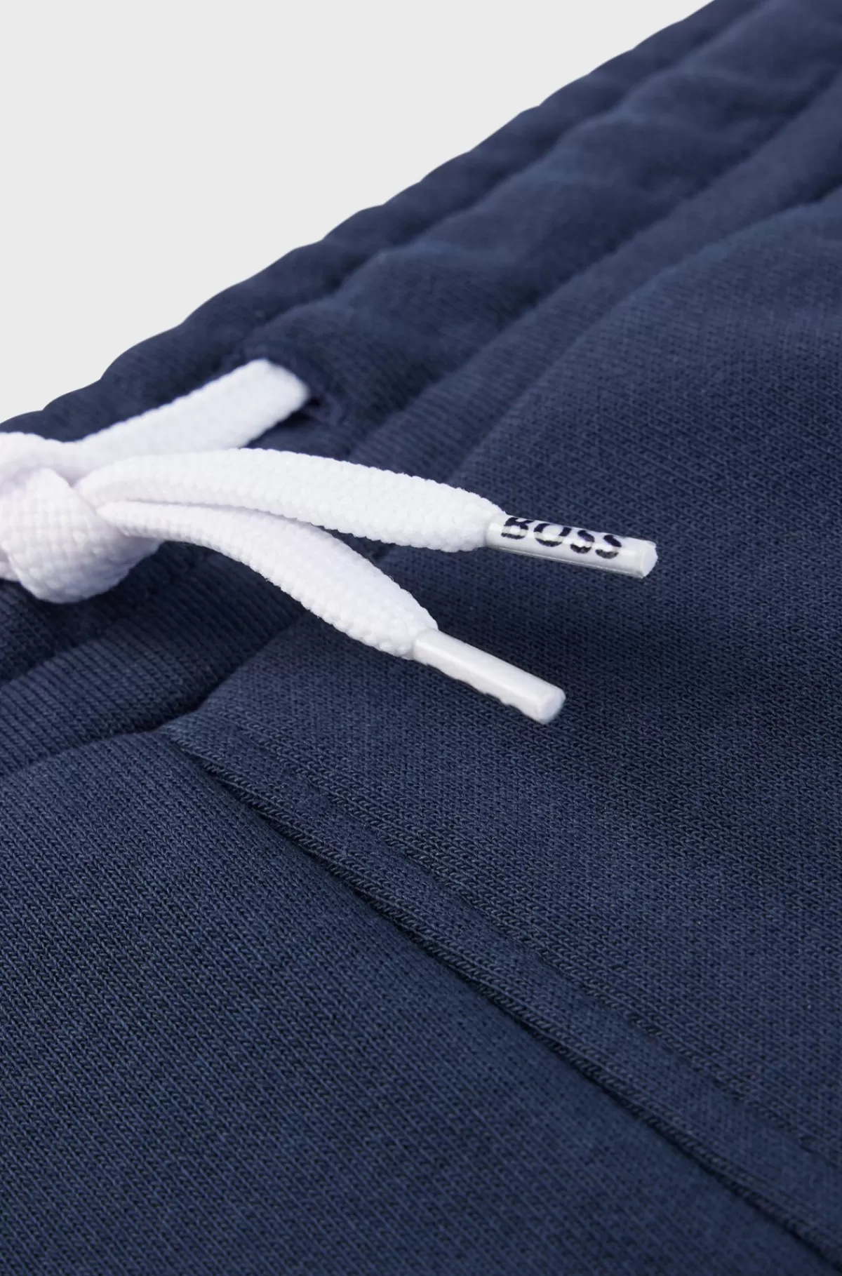 HUGO BOSS Shorts Til Børn I Fleece Med Regular Fit Og Logoprint Mørkeblå Store