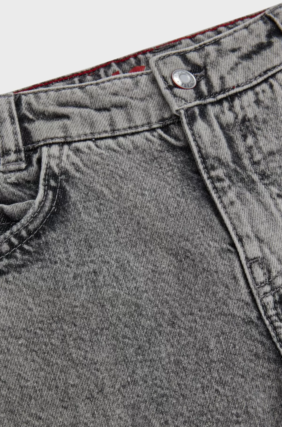HUGO BOSS Shorts Til Børn I Grå Bomuldsdenim Med Loose Fit Mønstret Best