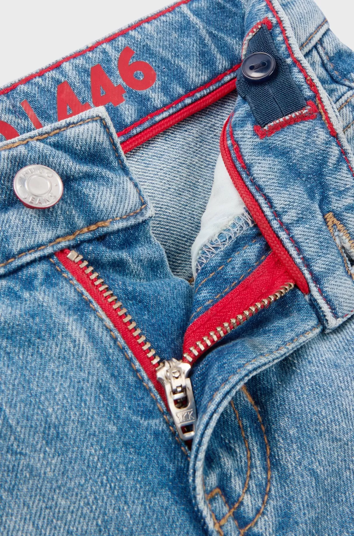 HUGO BOSS Shorts Til Børn Med Loose Fit I Blå Denim Mønstret Fashion
