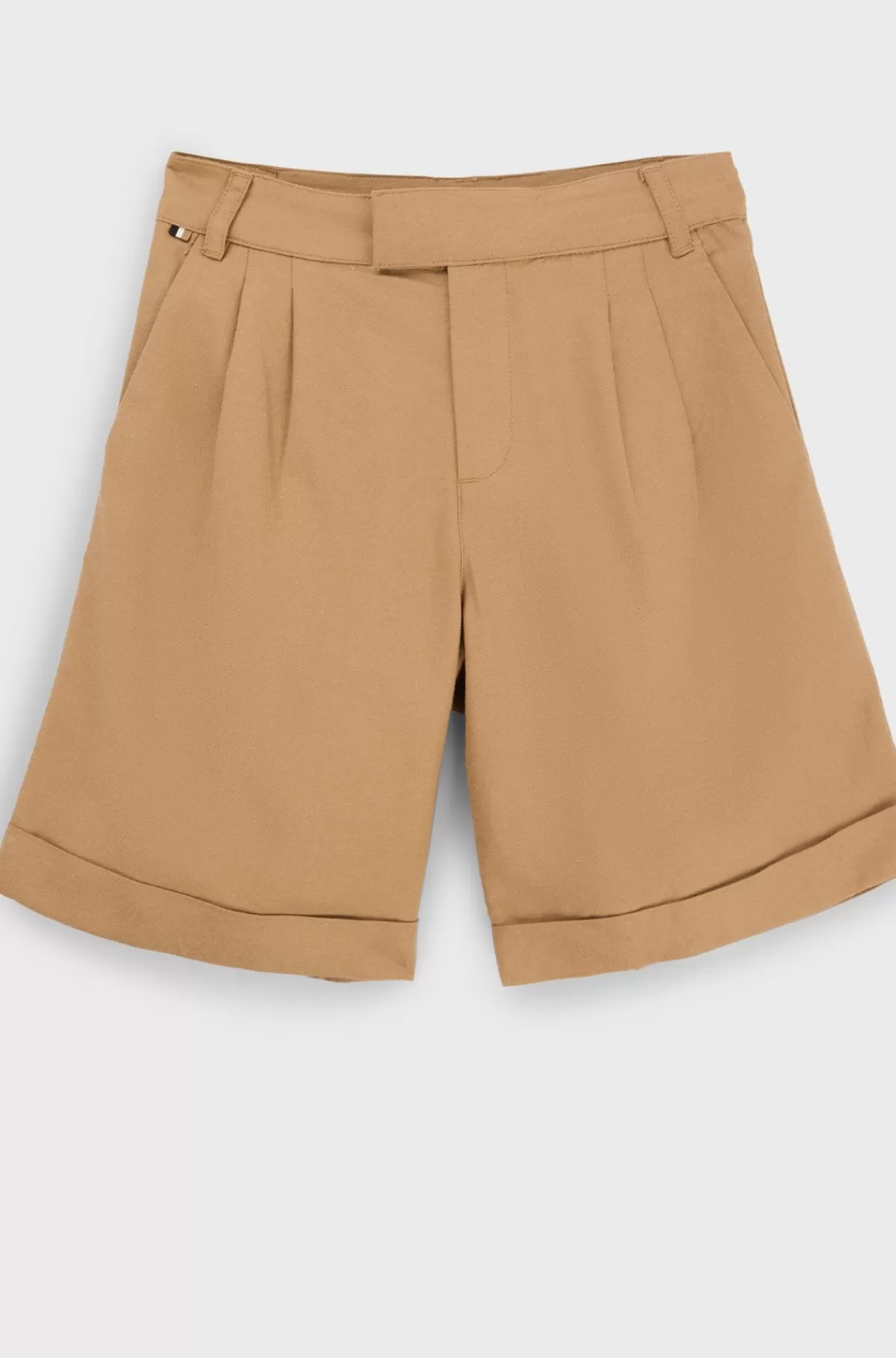 HUGO BOSS Shorts Til Børn Med Loose Fit I Twillvævet Bomuldsblanding Brun Online