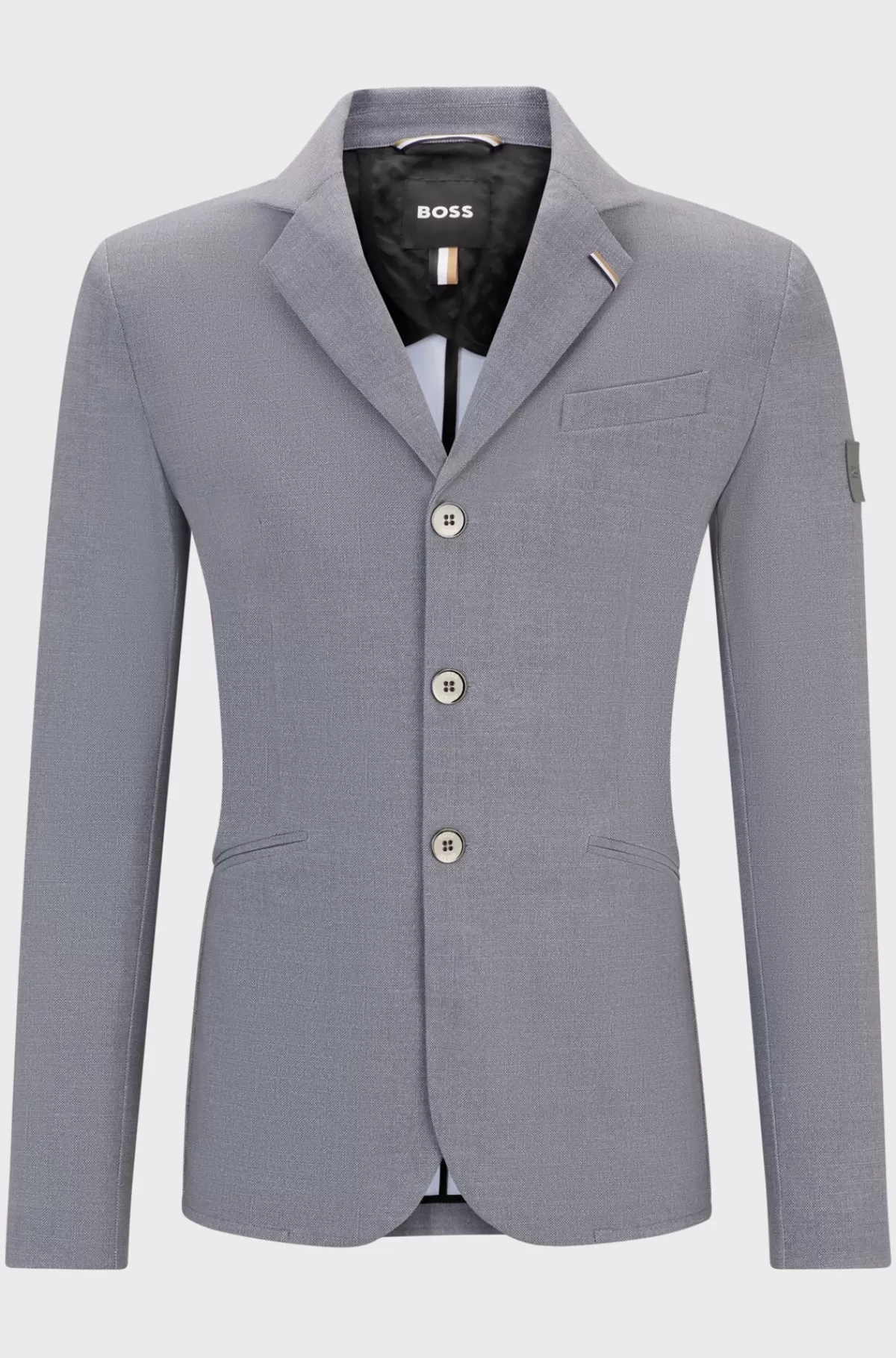 HUGO BOSS Showjakke Til Hestesport Med Stræk Og Sort-hvid Effekt Sølv Sale