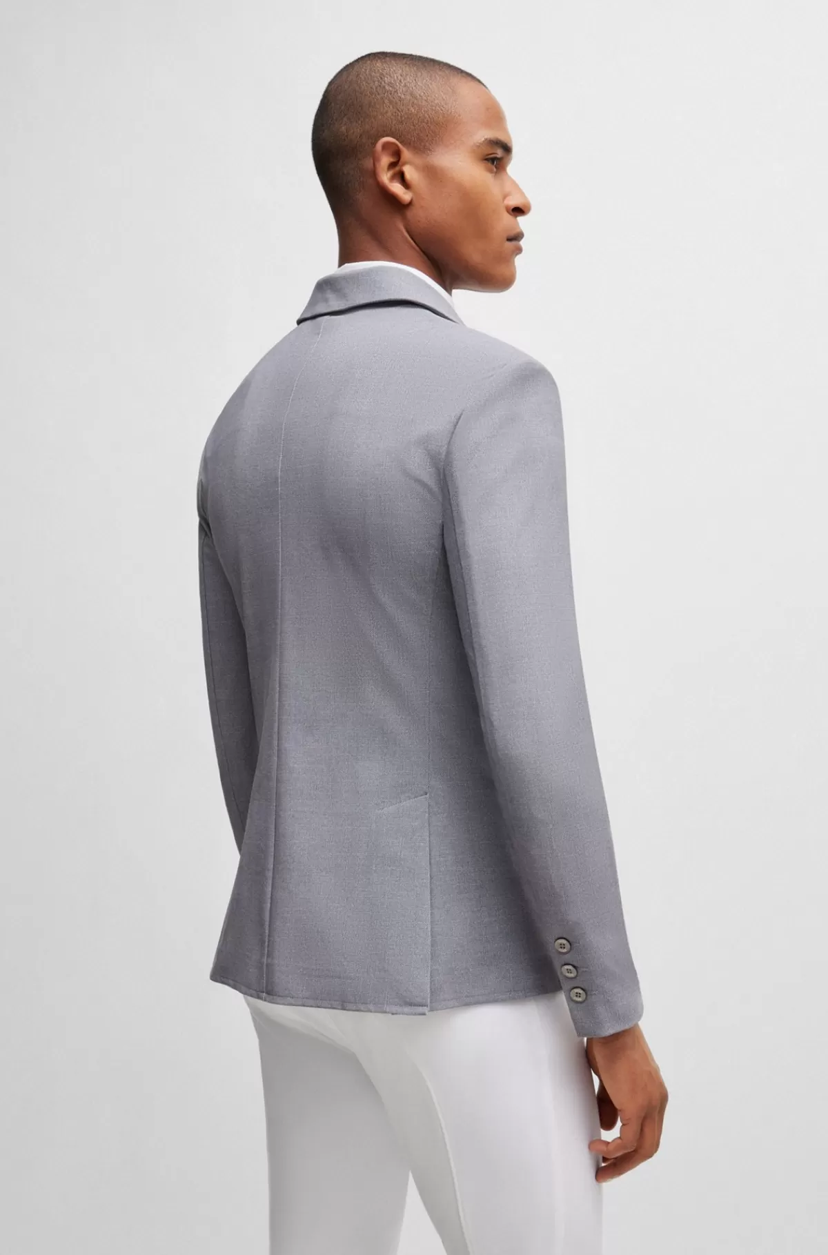 HUGO BOSS Showjakke Til Hestesport Med Stræk Og Sort-hvid Effekt Sølv Sale