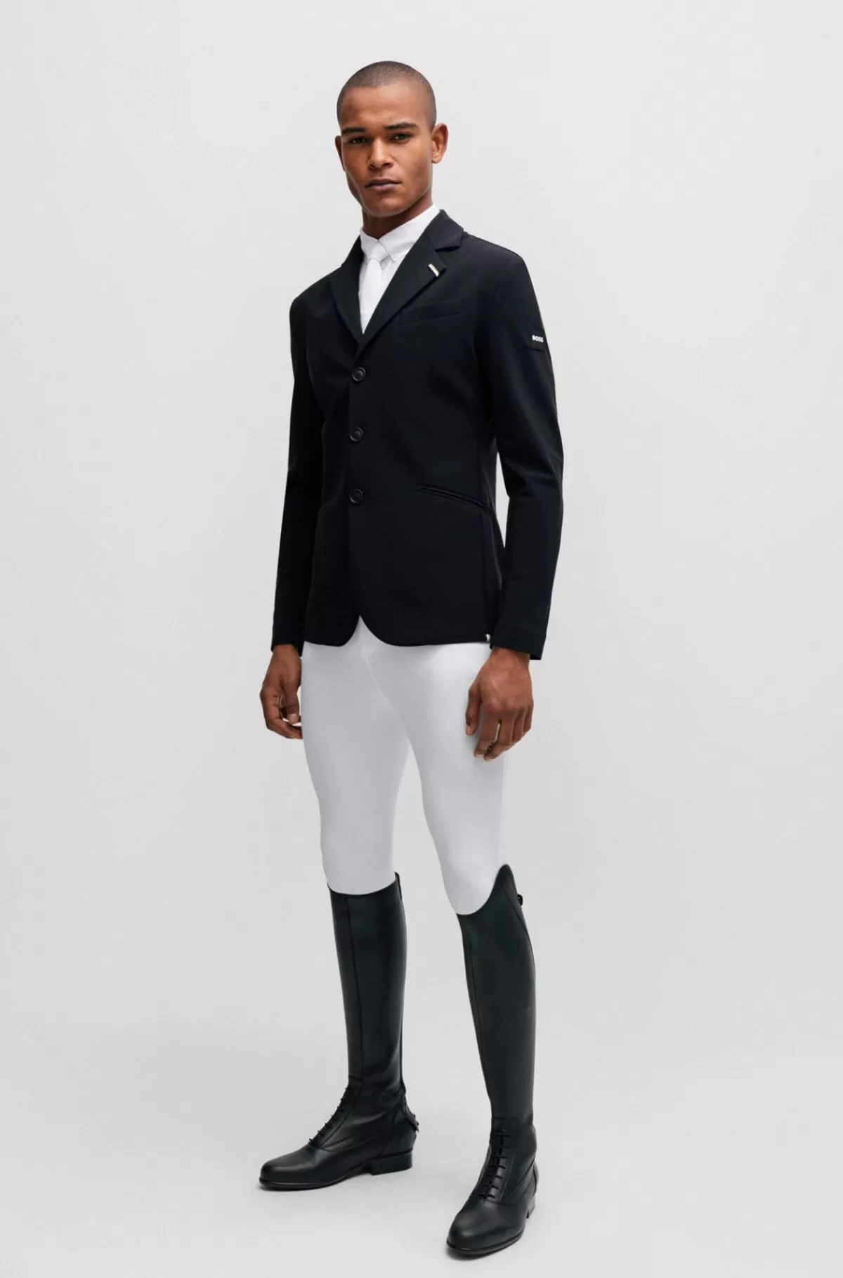 HUGO BOSS Showskjorte Til Hestesport I Med Signaturstribede Detaljer Hvid Cheap