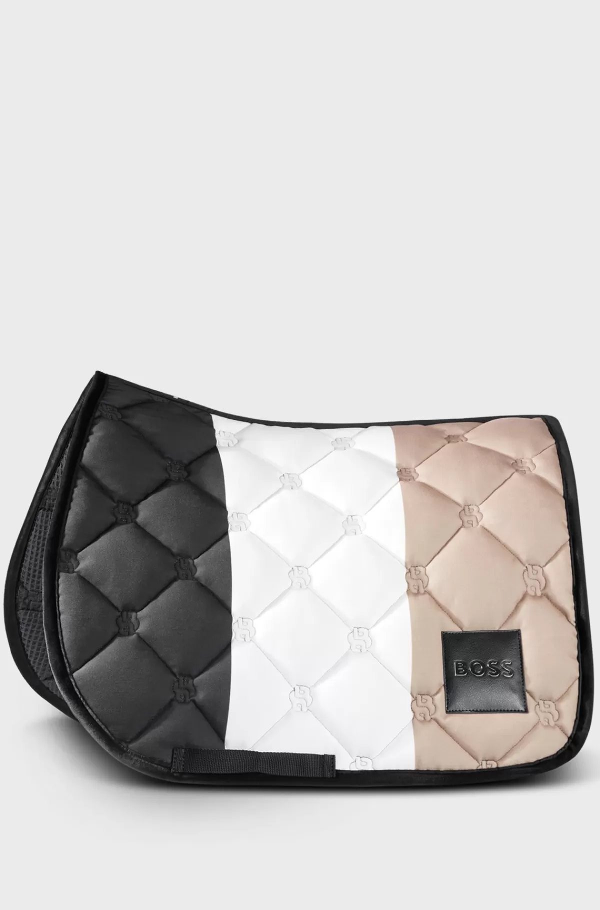 HUGO BOSS Signaturstribet Dressursadelunderlag Til Hestesport Med Dobbelt B-monogrammer Beige Shop