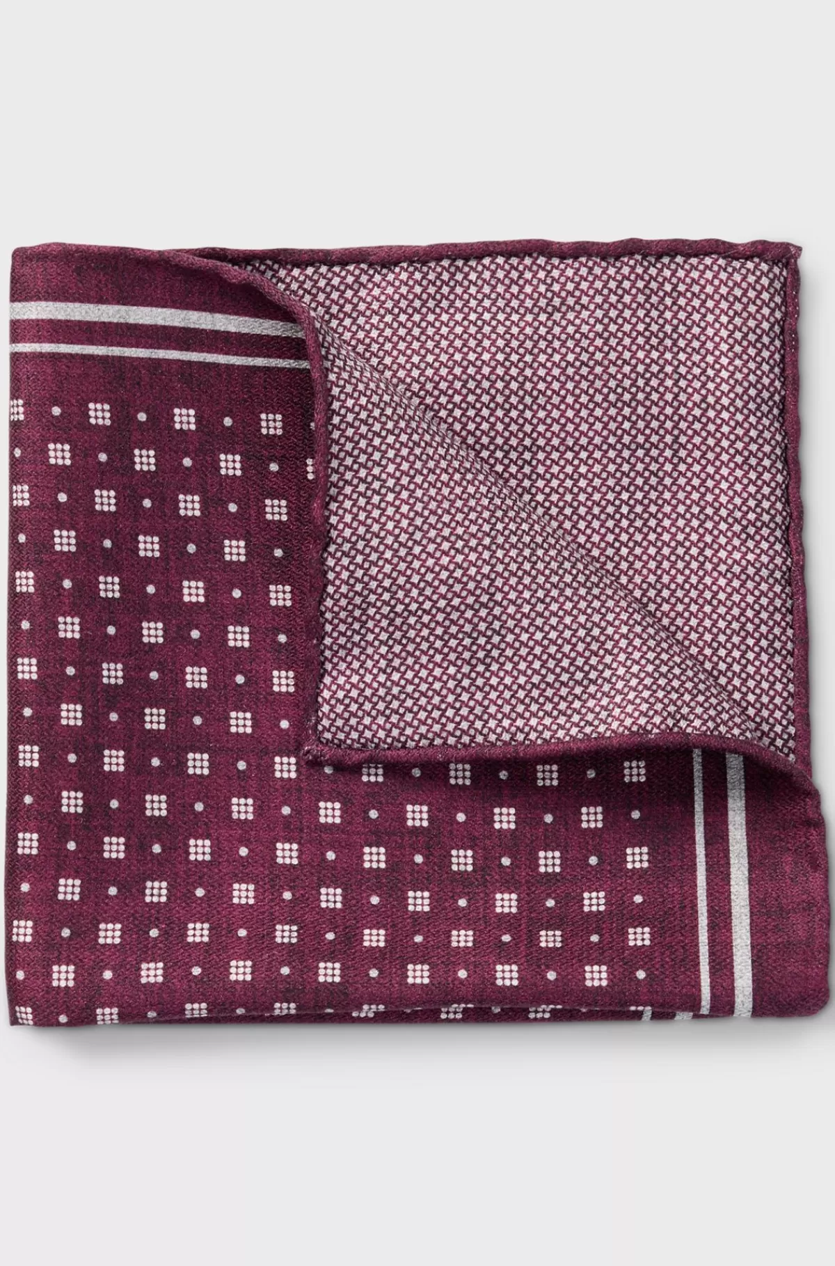 HUGO BOSS Silkelommetørklæde Med Print Mørkerød Best