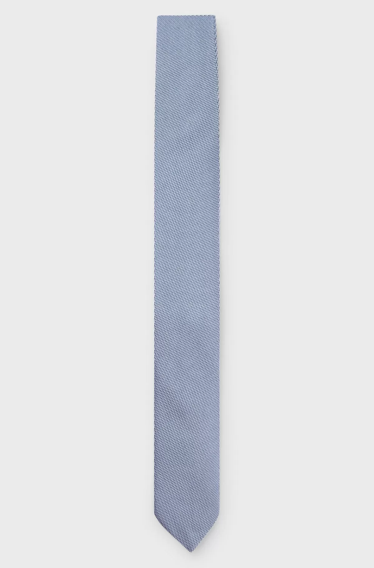 HUGO BOSS Silkeslips Med Jacquardmønster Overalt Lyseblå Fashion