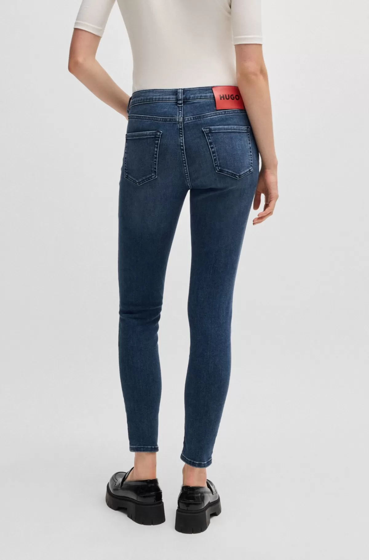 HUGO BOSS Skinny Fit Jeans I Denim Med Ekstra Stræk Blå New