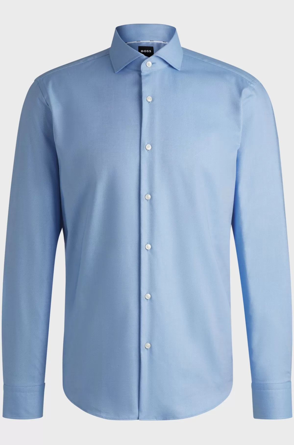 HUGO BOSS Skjorte I Almindelig Pasform I Bomuldstwill Med Stræk, Der Er Let At Stryge Lyseblå Fashion