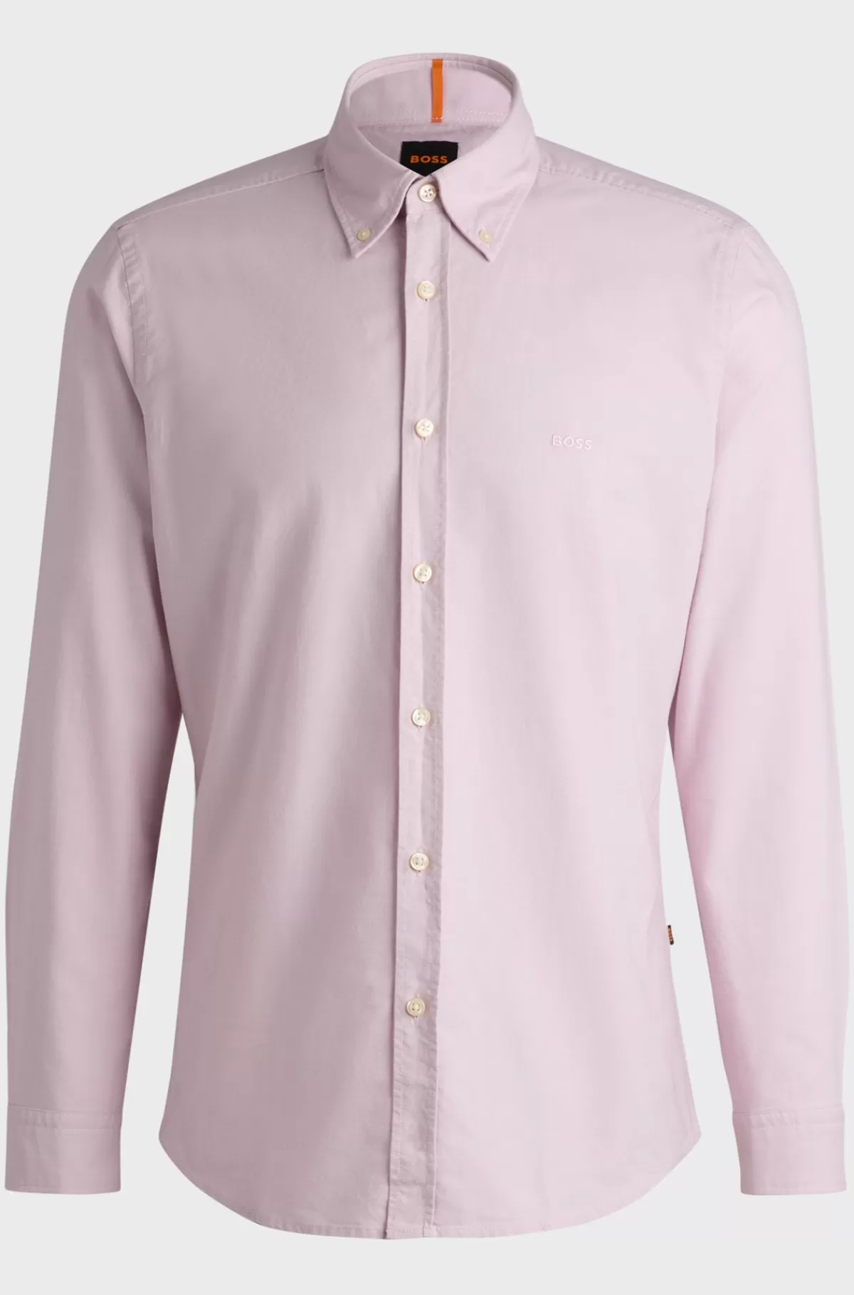 HUGO BOSS Skjorte I Oxfordbomuld Med Regular Fit Og Knapper Lyslilla Cheap