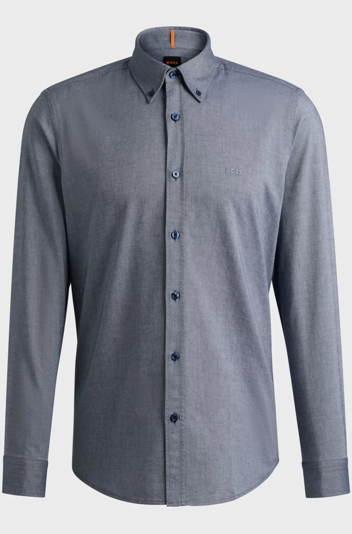 HUGO BOSS Skjorte I Oxfordbomuld Med Regular Fit Og Knapper Lyseblå Fashion