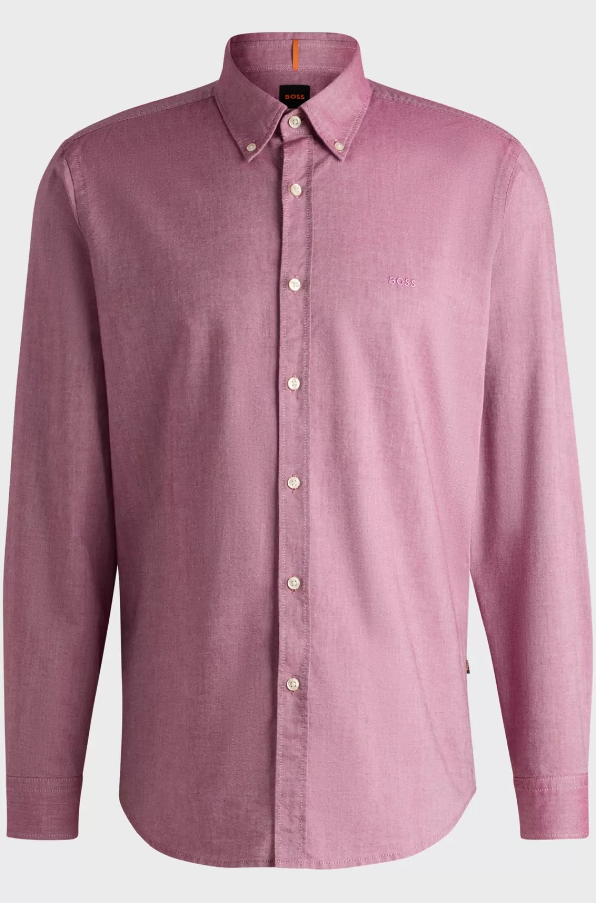 HUGO BOSS Skjorte I Oxfordbomuld Med Regular Fit Og Knapper Lyserød Best Sale