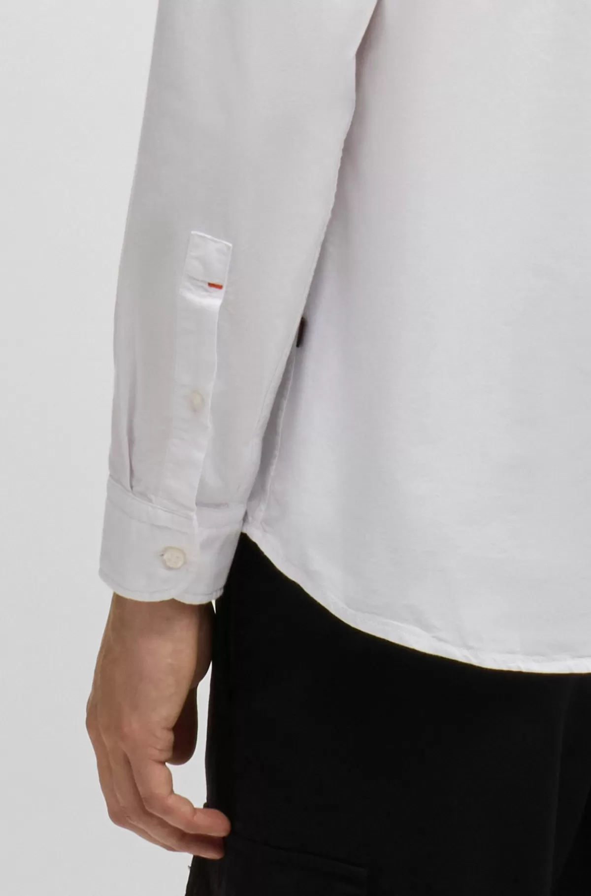 HUGO BOSS Skjorte I Oxfordbomuld Med Regular Fit Og Knapper Hvid Online