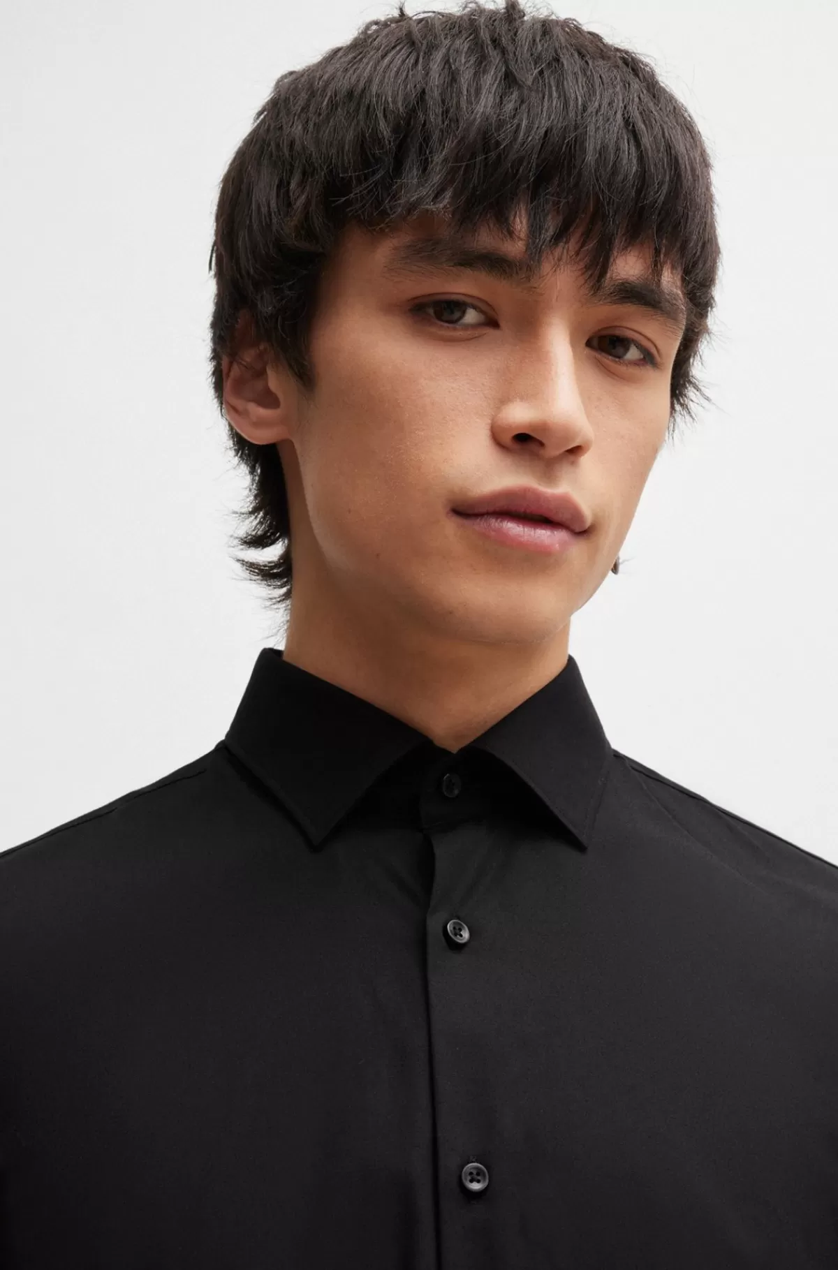 HUGO BOSS Skjorte I Slank Pasform I Bomuldspoplin, Der Er Let At Stryge Sort Flash Sale