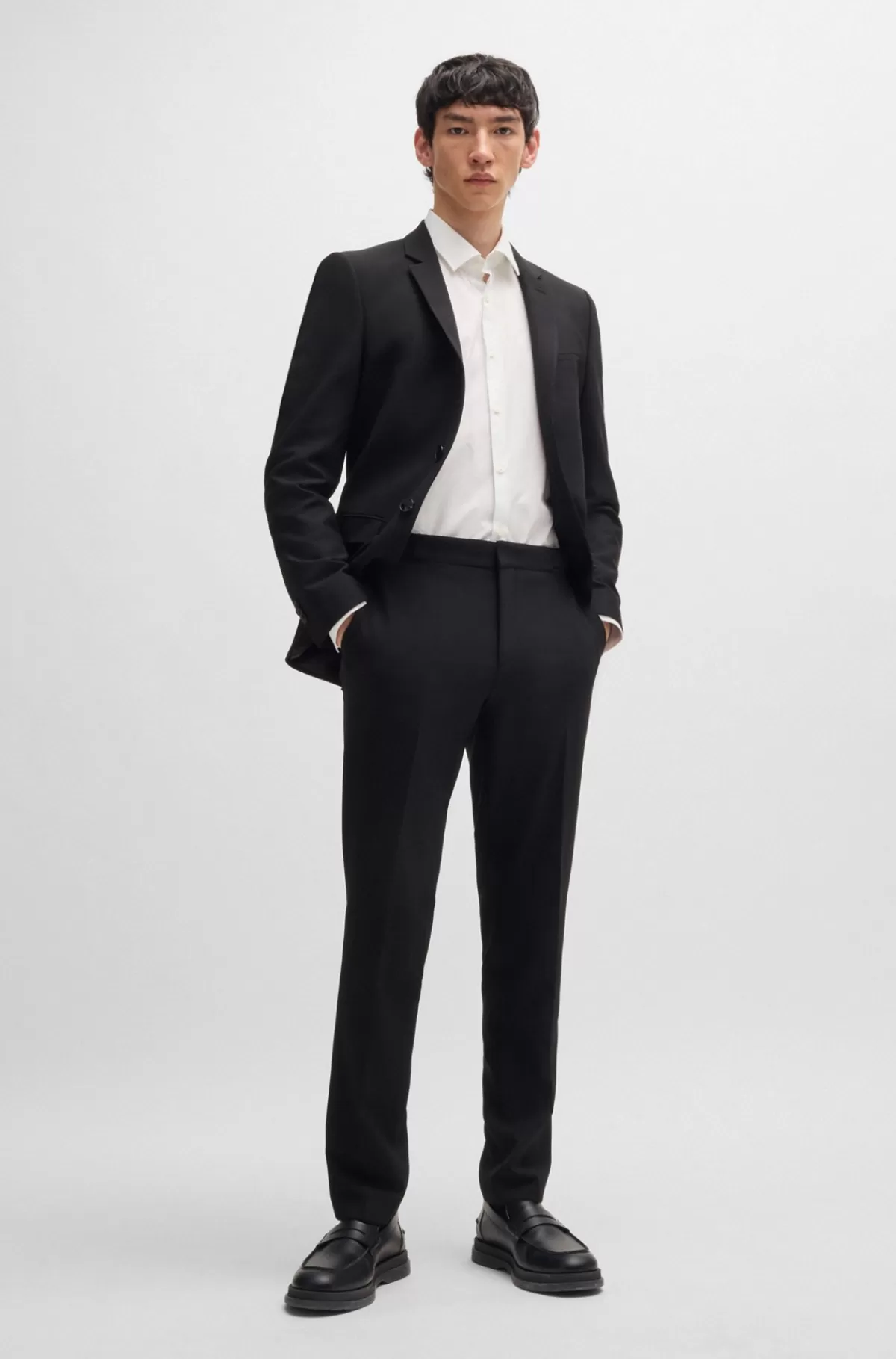 HUGO BOSS Skjorte I Slank Pasform I Bomuldspoplin, Der Er Let At Stryge Hvid Cheap