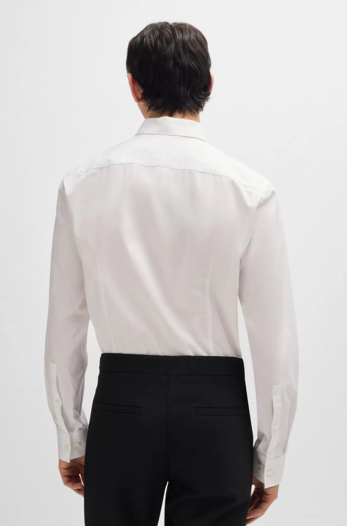 HUGO BOSS Skjorte I Slank Pasform I Bomuldspoplin, Der Er Let At Stryge Hvid Cheap