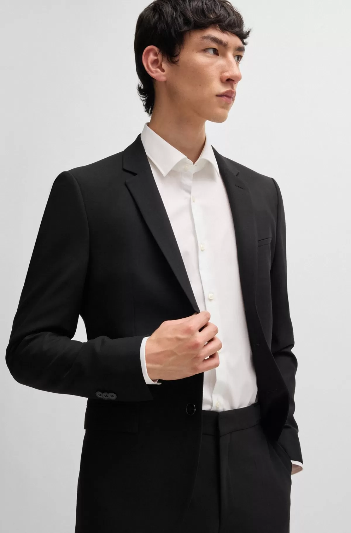 HUGO BOSS Skjorte I Slank Pasform I Bomuldspoplin, Der Er Let At Stryge Hvid Cheap