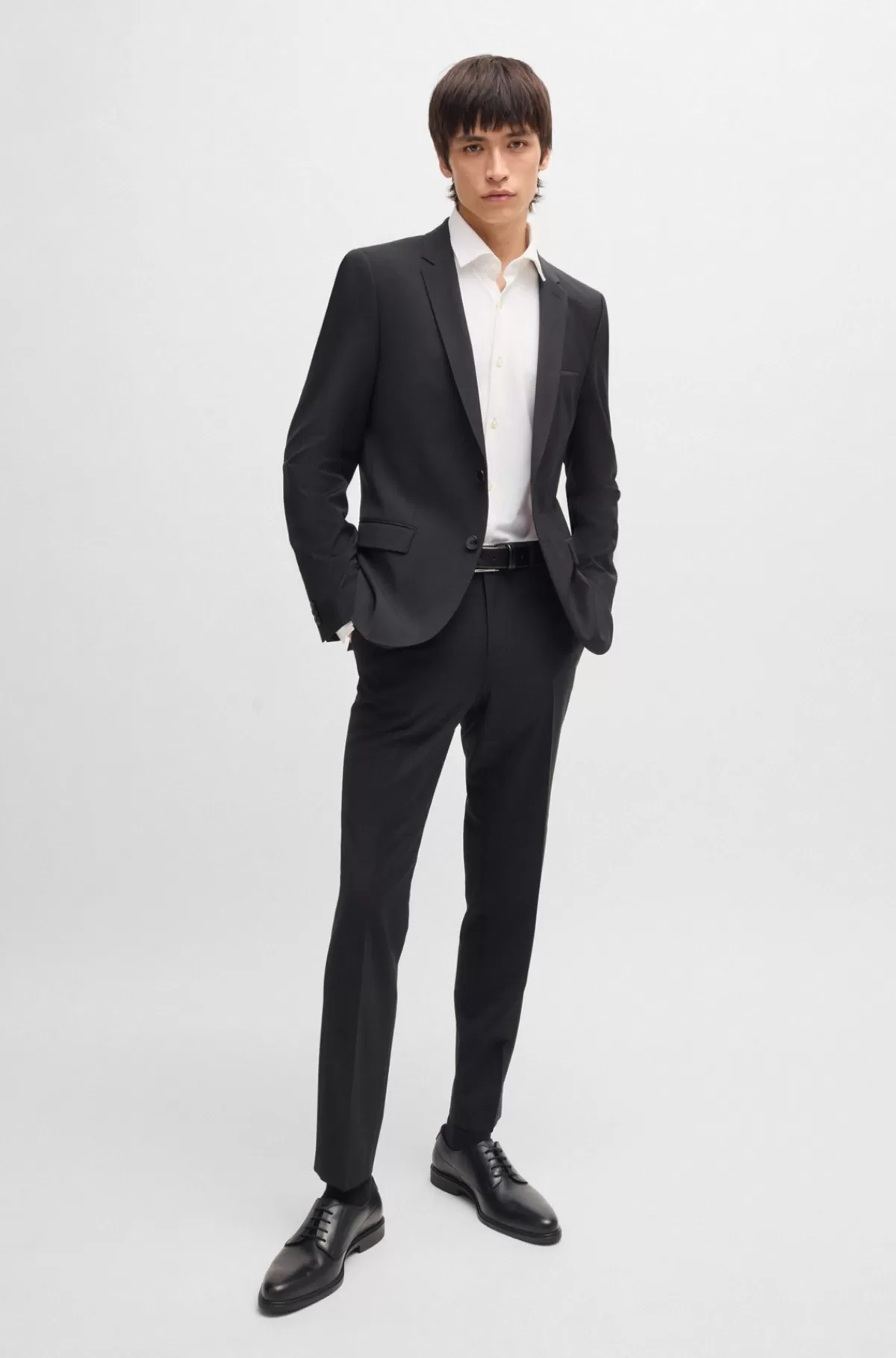 HUGO BOSS Skjorte I Slank Pasform I Jersey Med Performance-stræk Hvid Sale