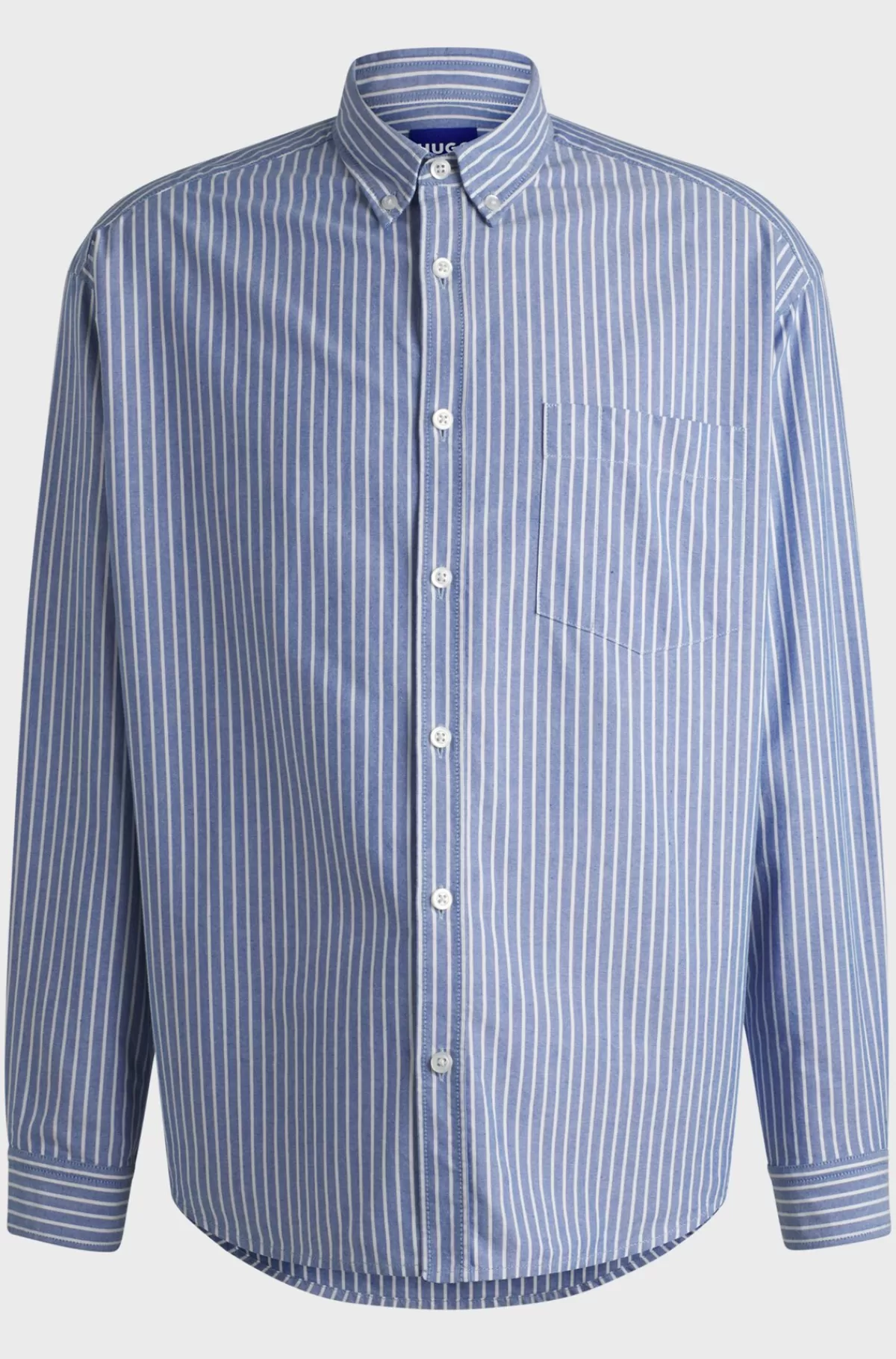 HUGO BOSS Skjorte Med Afslappet Krave Og Oversize Fit I Oxfordbomuld Lyseblå Best Sale