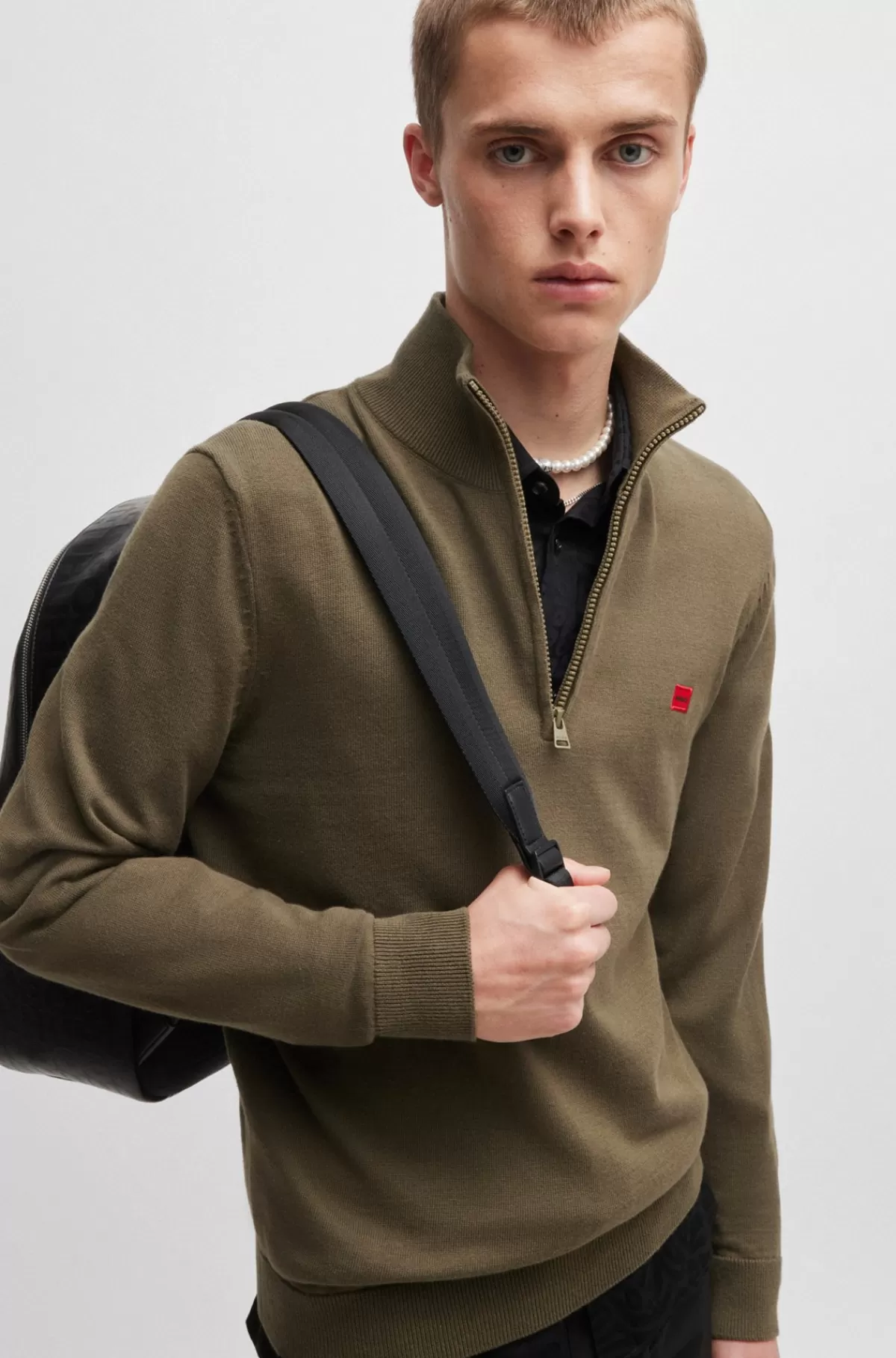 HUGO BOSS Skjorte Med Extra Slim Fit I Bomuldsjacquard Med Dyremønster Sort Shop