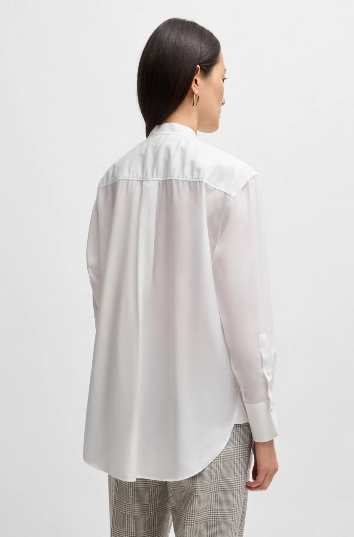 HUGO BOSS Skjorte Med Relaxed Fit I Poplin, Der Er Nemt At Stryge Hvid Fashion