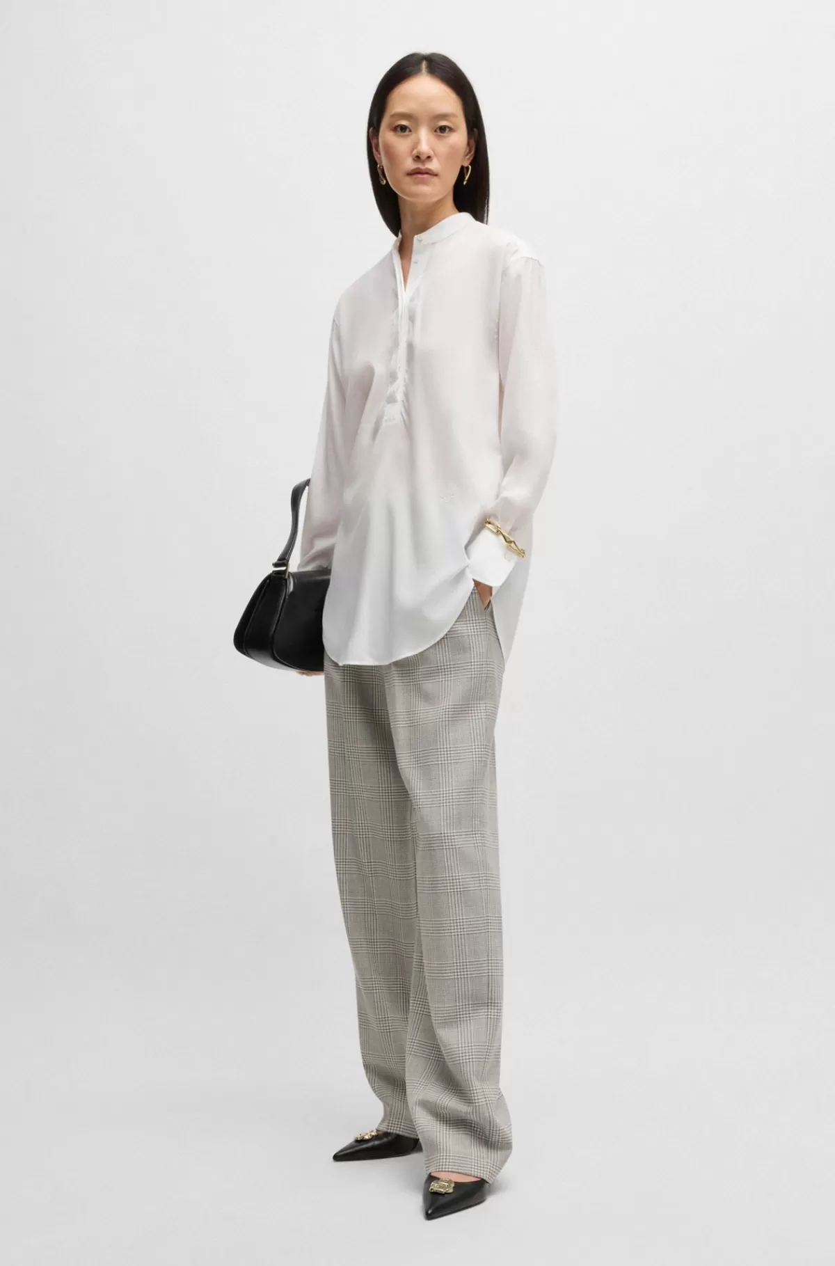 HUGO BOSS Skjorte Med Relaxed Fit I Poplin, Der Er Nemt At Stryge Hvid Fashion
