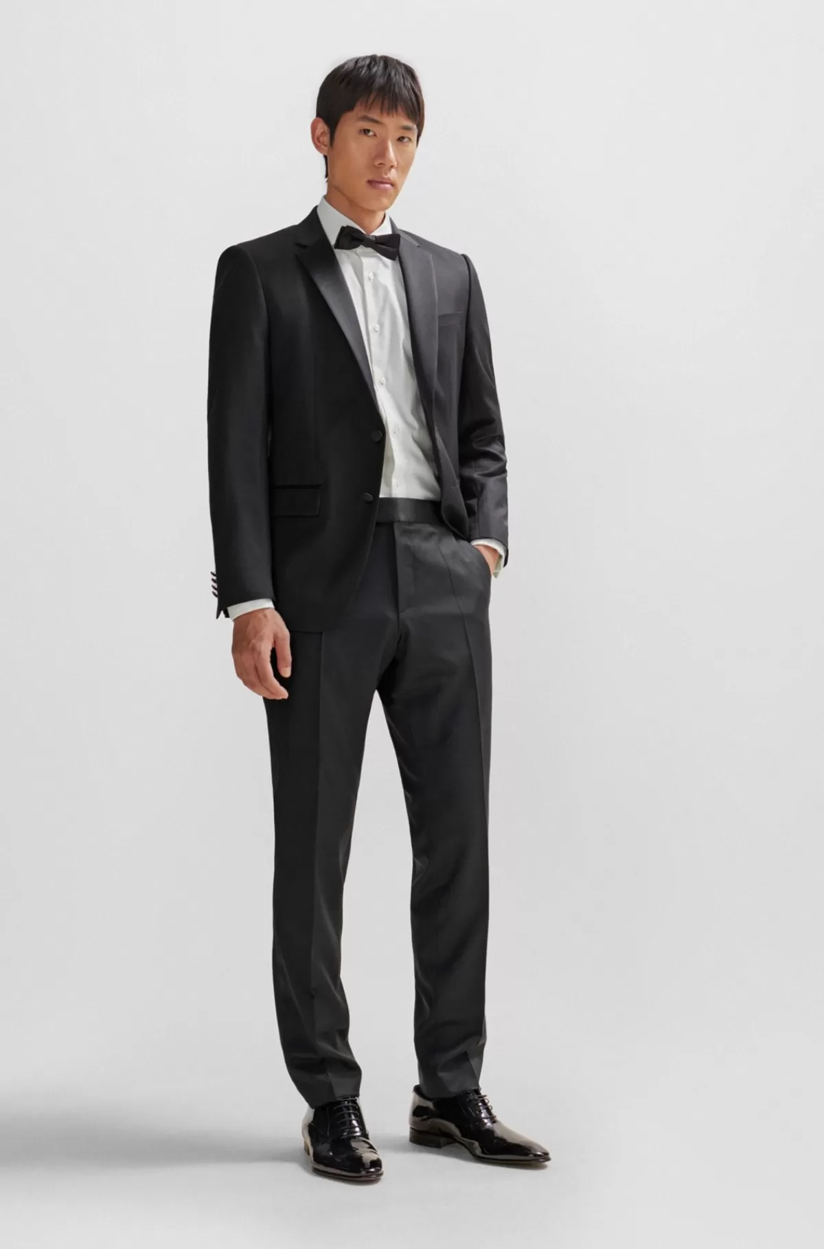 HUGO BOSS Skjorte Med Slim Fit Af Bomuld Med Stræk Og Med Dobbelte Manchetter Naturlig Best