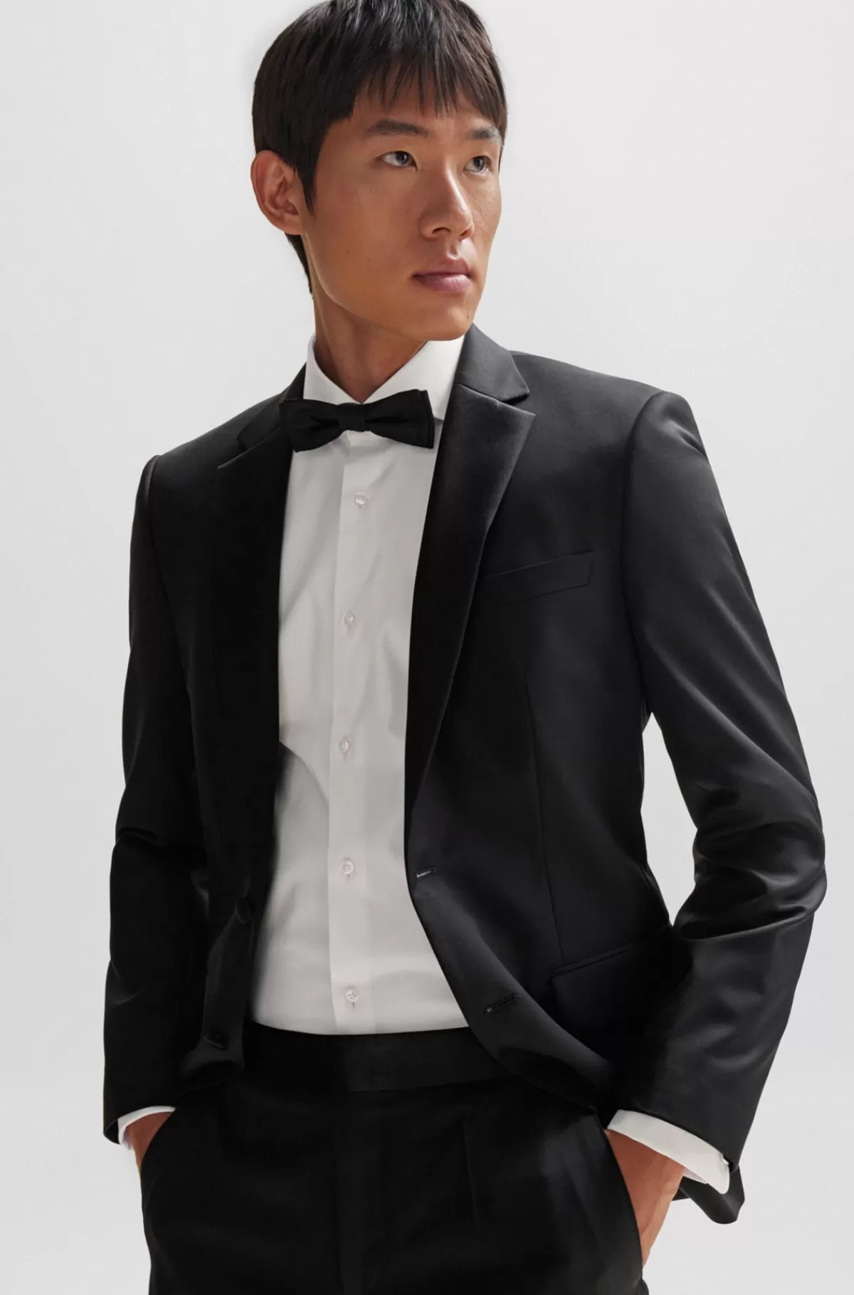 HUGO BOSS Skjorte Med Slim Fit Af Bomuld Med Stræk Og Med Dobbelte Manchetter Naturlig Best