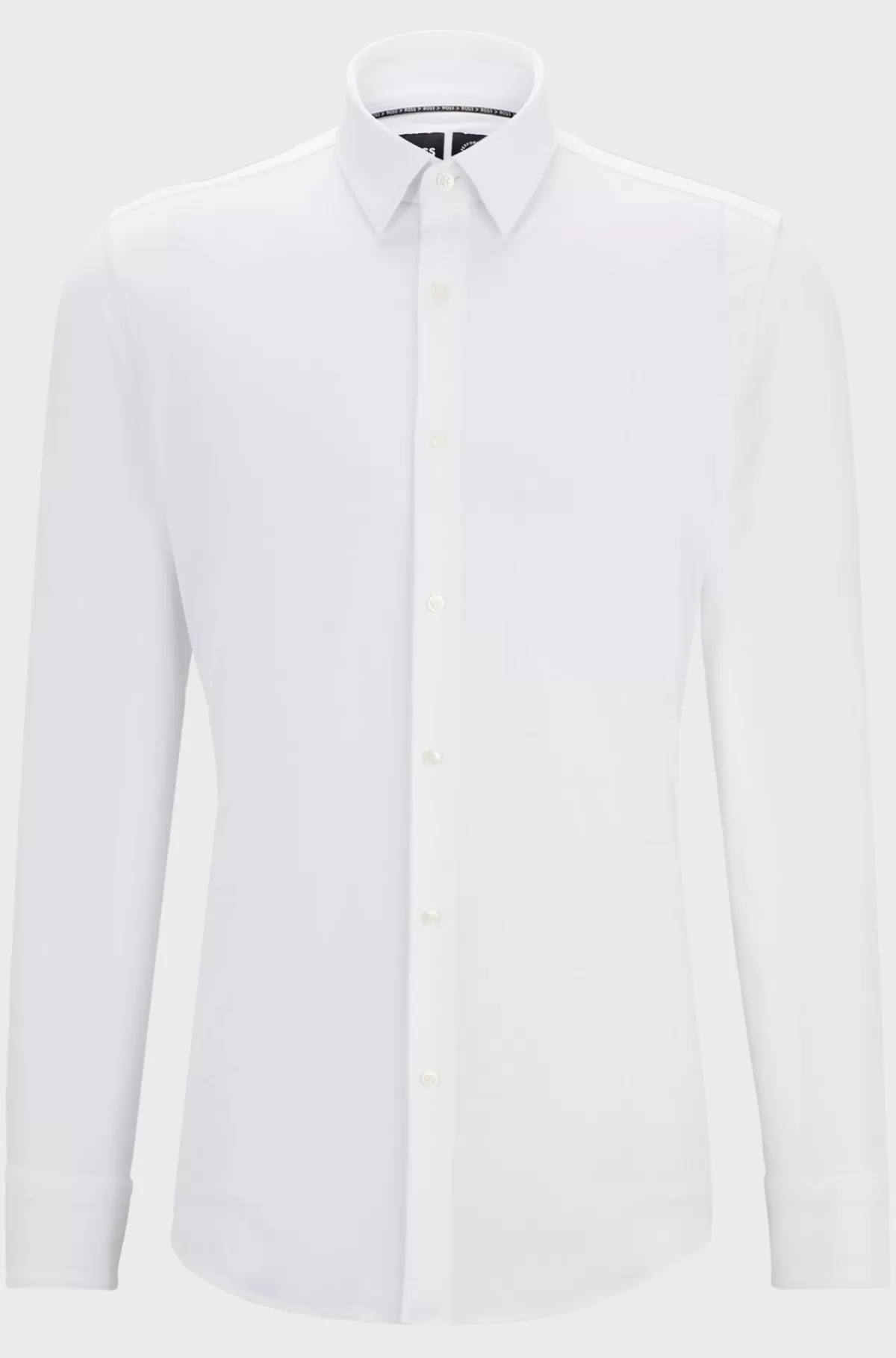 HUGO BOSS Skjorte Med Slim Fit I Jersey Med Performance-stræk Hvid New