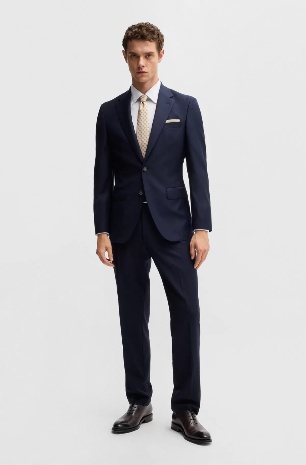 HUGO BOSS Skjorte Med Slim Fit I Poplin Af Bomuldsblanding Med Stræk Hvid Discount