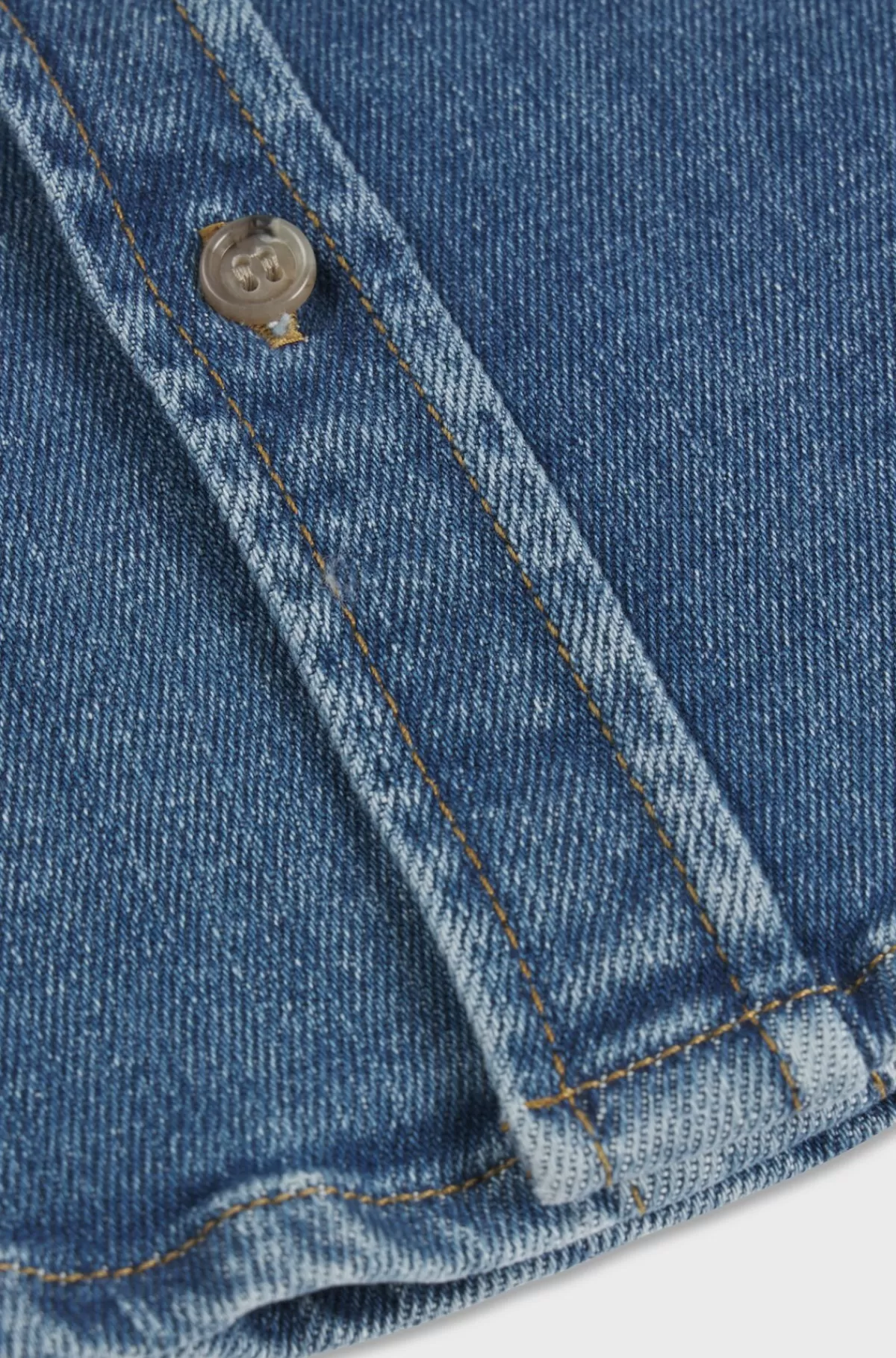 HUGO BOSS Skjorte Til Børn Med Lange ærmer I Bomuldsdenim Med Stræk Blå Flash Sale