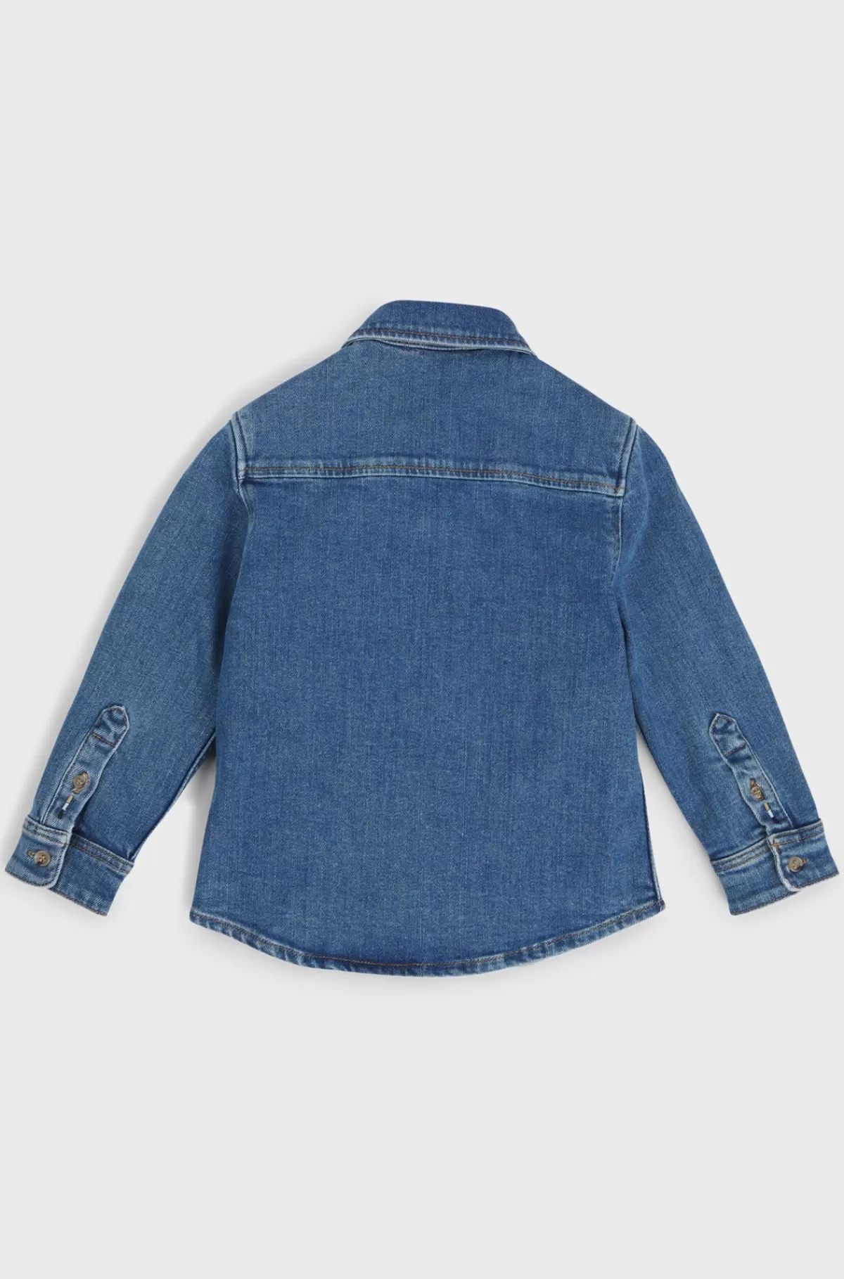 HUGO BOSS Skjorte Til Børn Med Lange ærmer I Bomuldsdenim Med Stræk Blå Flash Sale