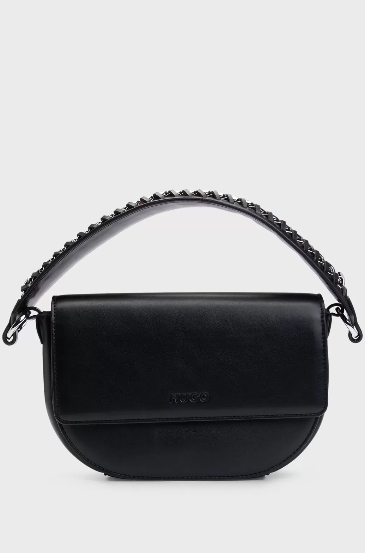 HUGO BOSS Skuldertaske I Imiteret Læder Med Kæderem Sort Cheap