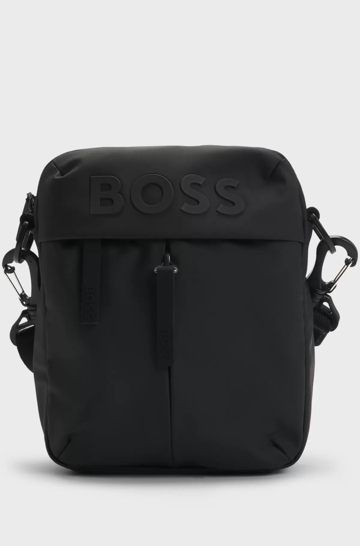 HUGO BOSS Skuldertaske I Imiteret Læder Med Tone-i-tone Logo Sort Shop