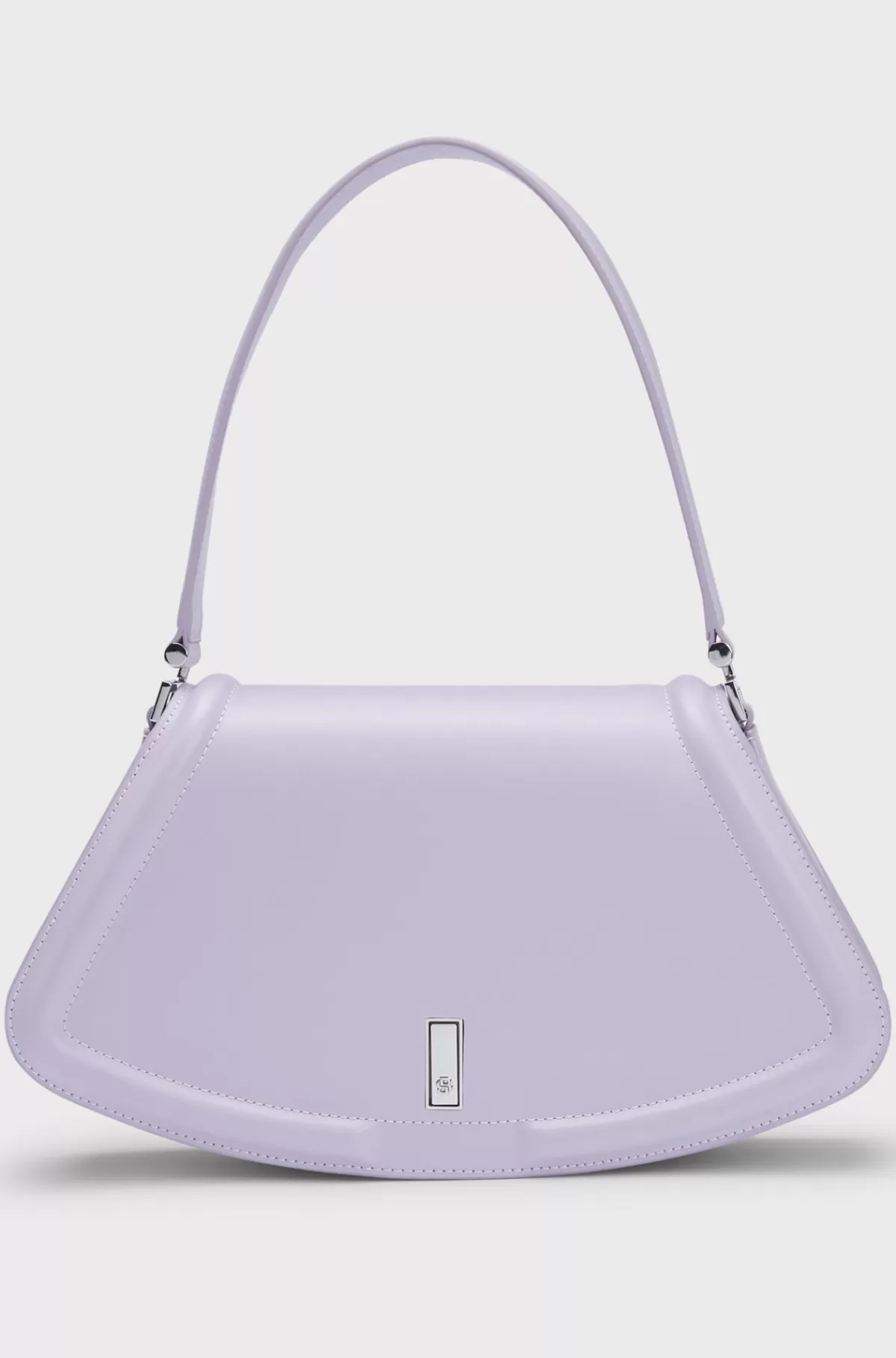 HUGO BOSS Skuldertaske I Mat Læder Med Signaturmetal Lyslilla Sale