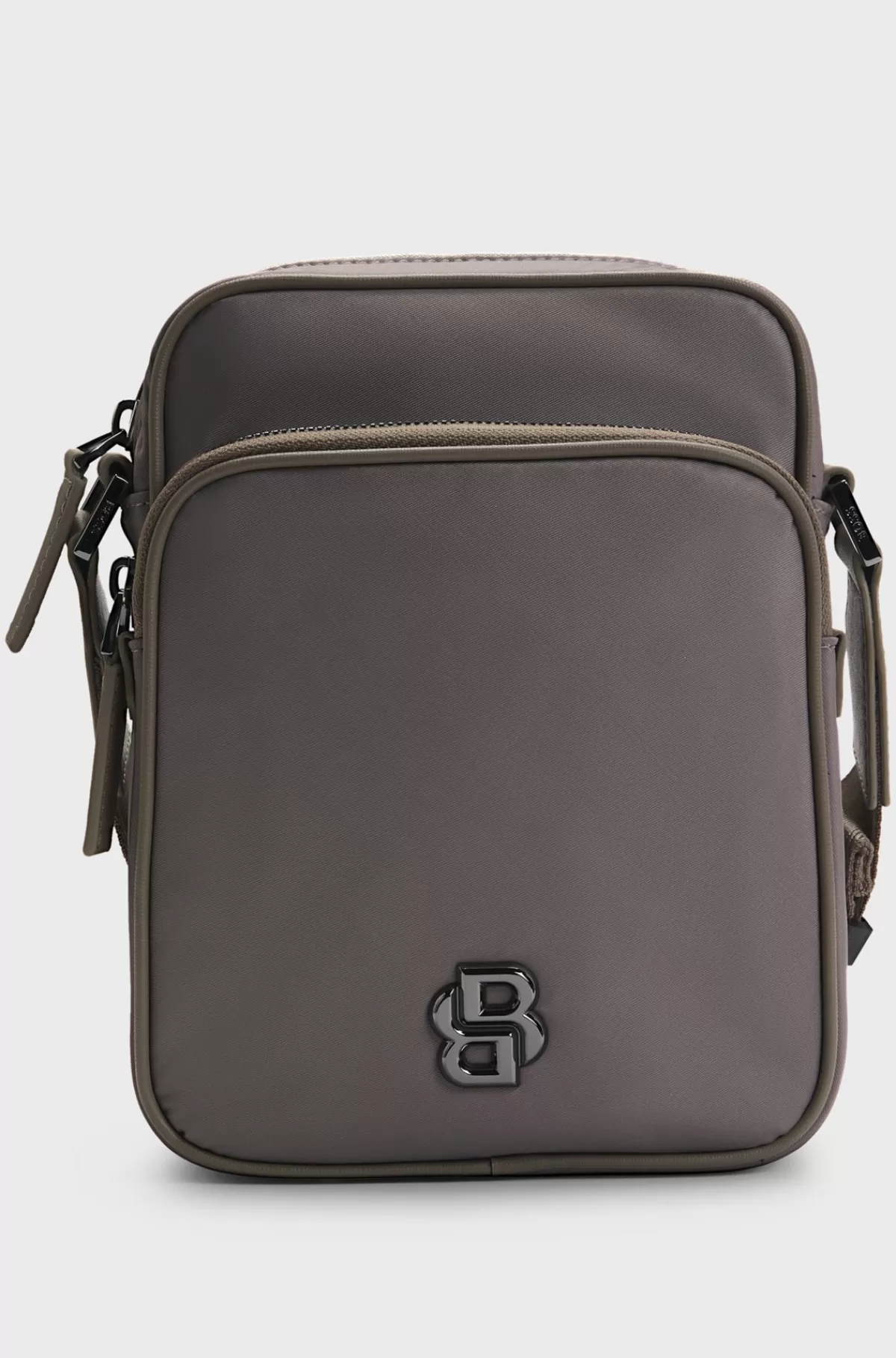 HUGO BOSS Skuldertaske I Twill Med Dobbelt B-monogram Mørkegrøn Best