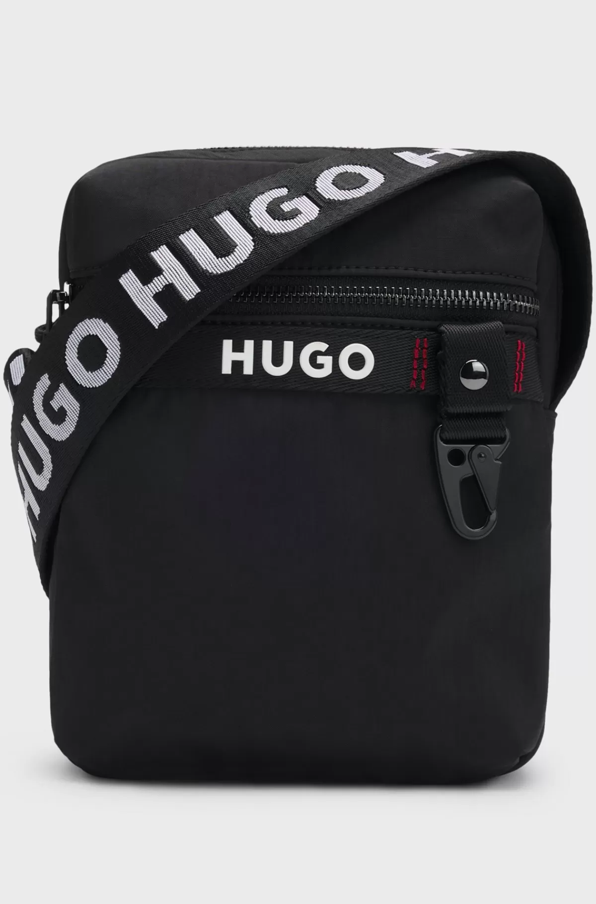 HUGO BOSS Skuldertaske Med Brandet, Justerbar Rem Og Lynlåslukning Sort Outlet